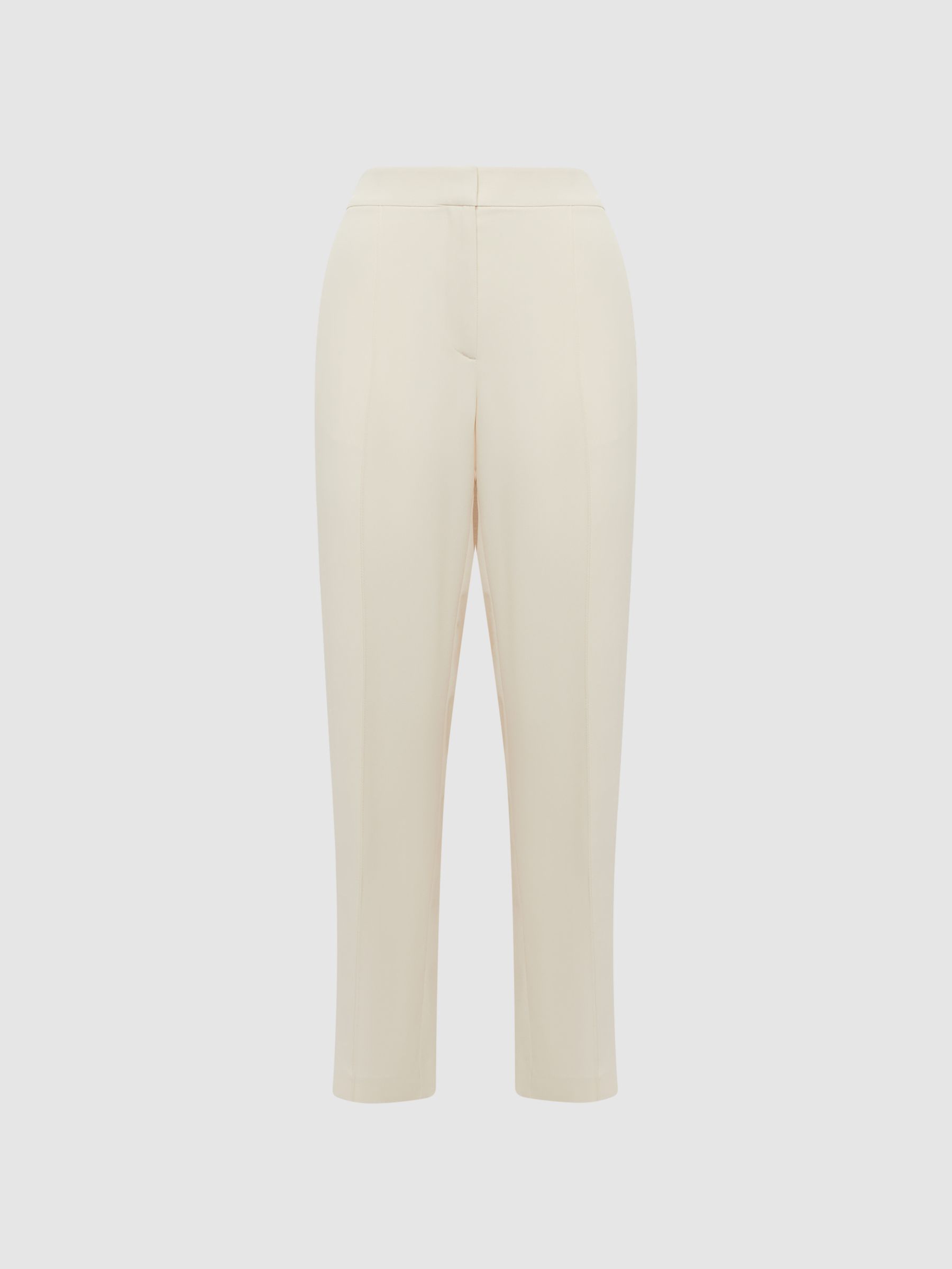 Tapered Fit Side Stripe Trousers in Cream - Image 2 of 5