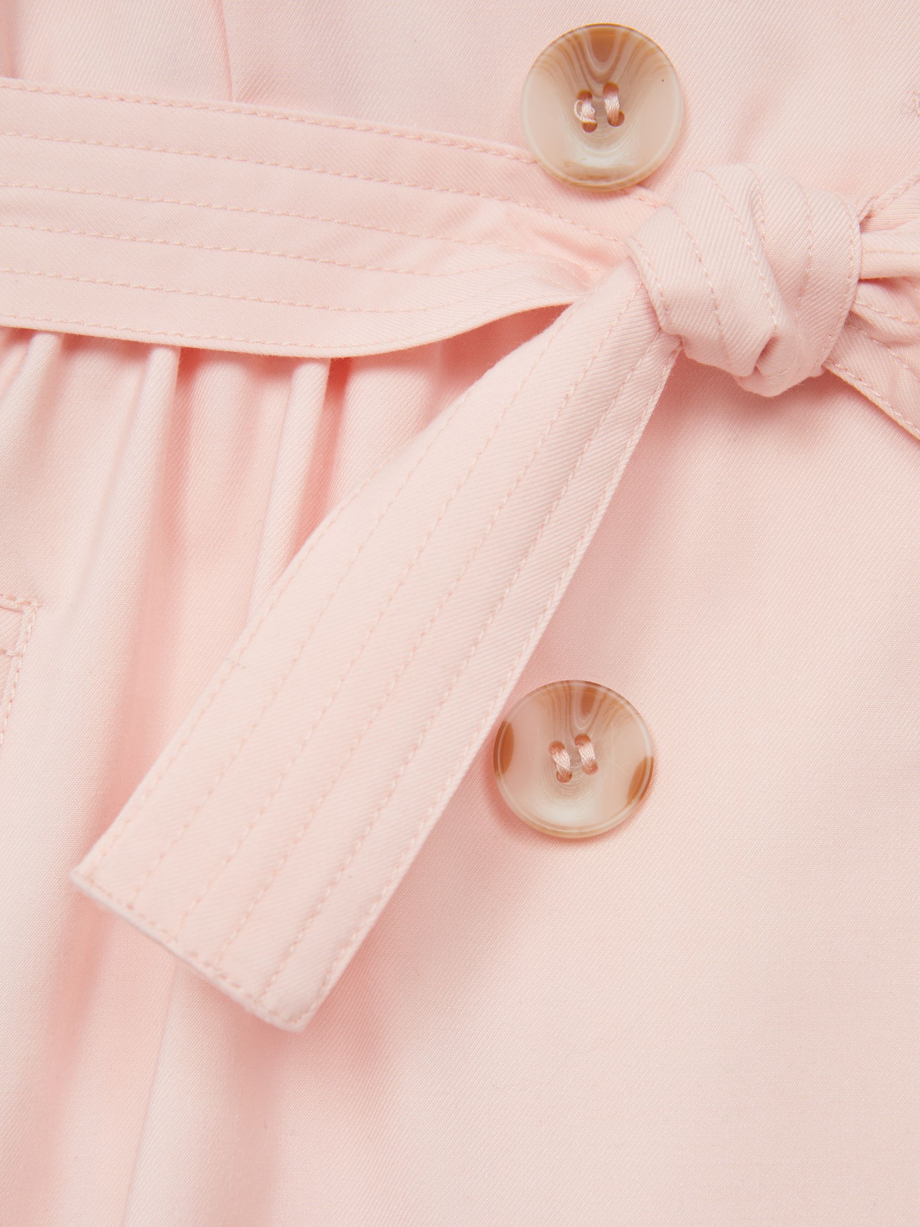 Puff Sleeve Belted Dress in Pink - Image 8 of 8