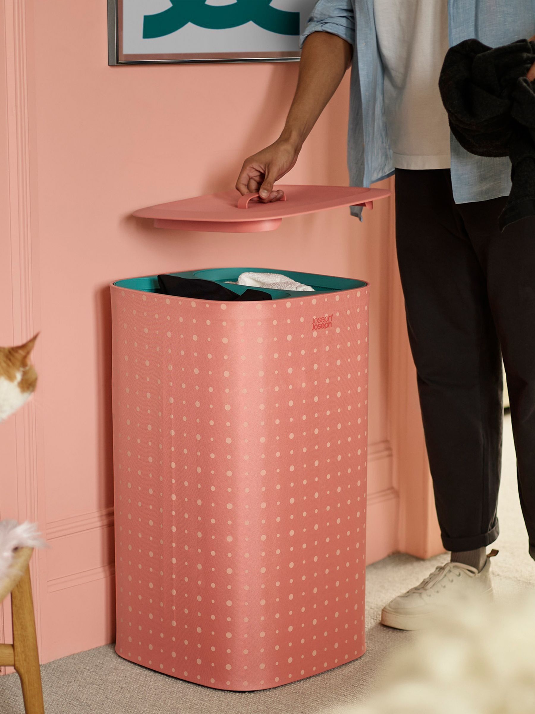 Joseph Joseph Orange Tota 60 Litre Laundry Separation Basket - Image 2 of 5