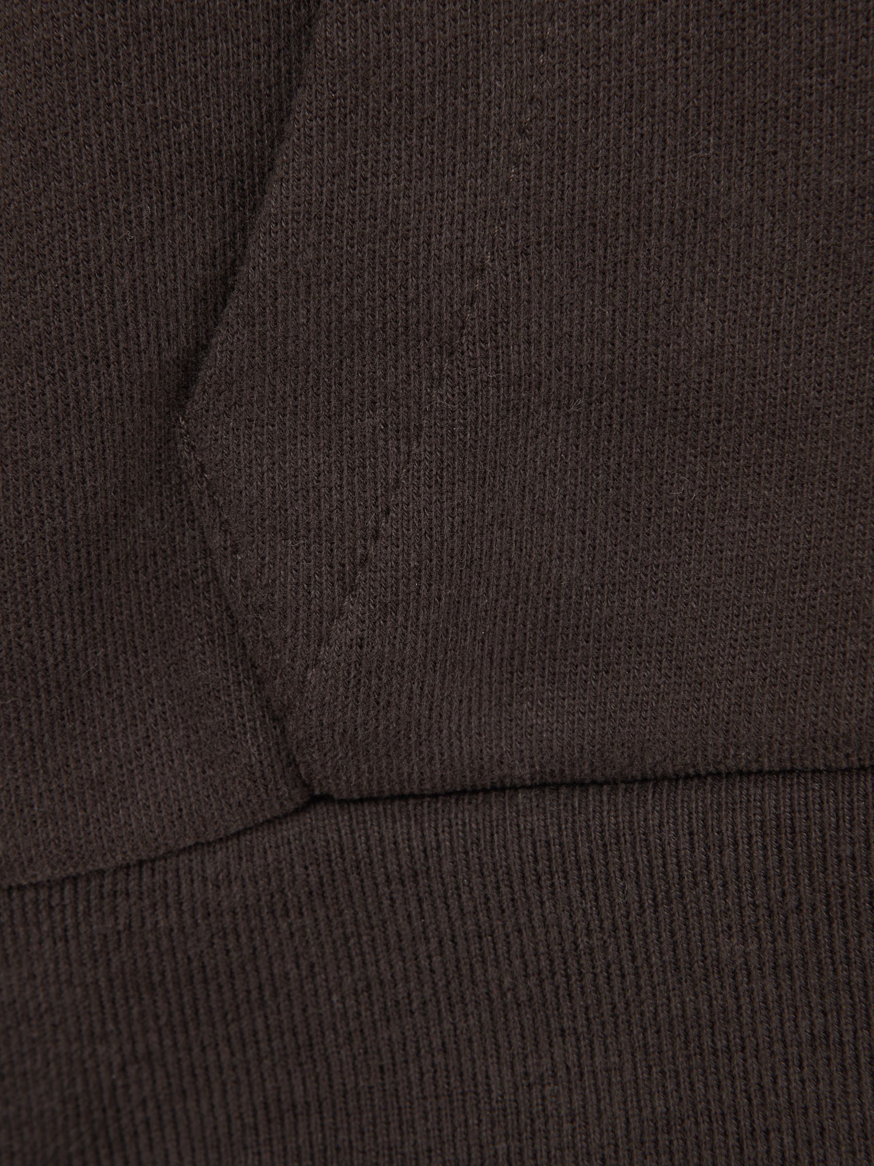 Junior Oversized Cotton Jersey Hoodie in Chocolate - Image 6 of 6