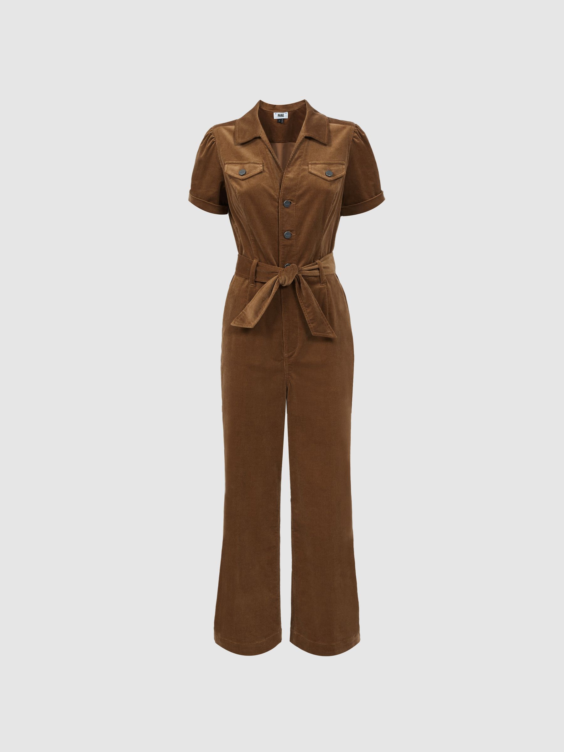 Paige Cropped Jumpsuit in Toasted Coconut - Image 2 of 5
