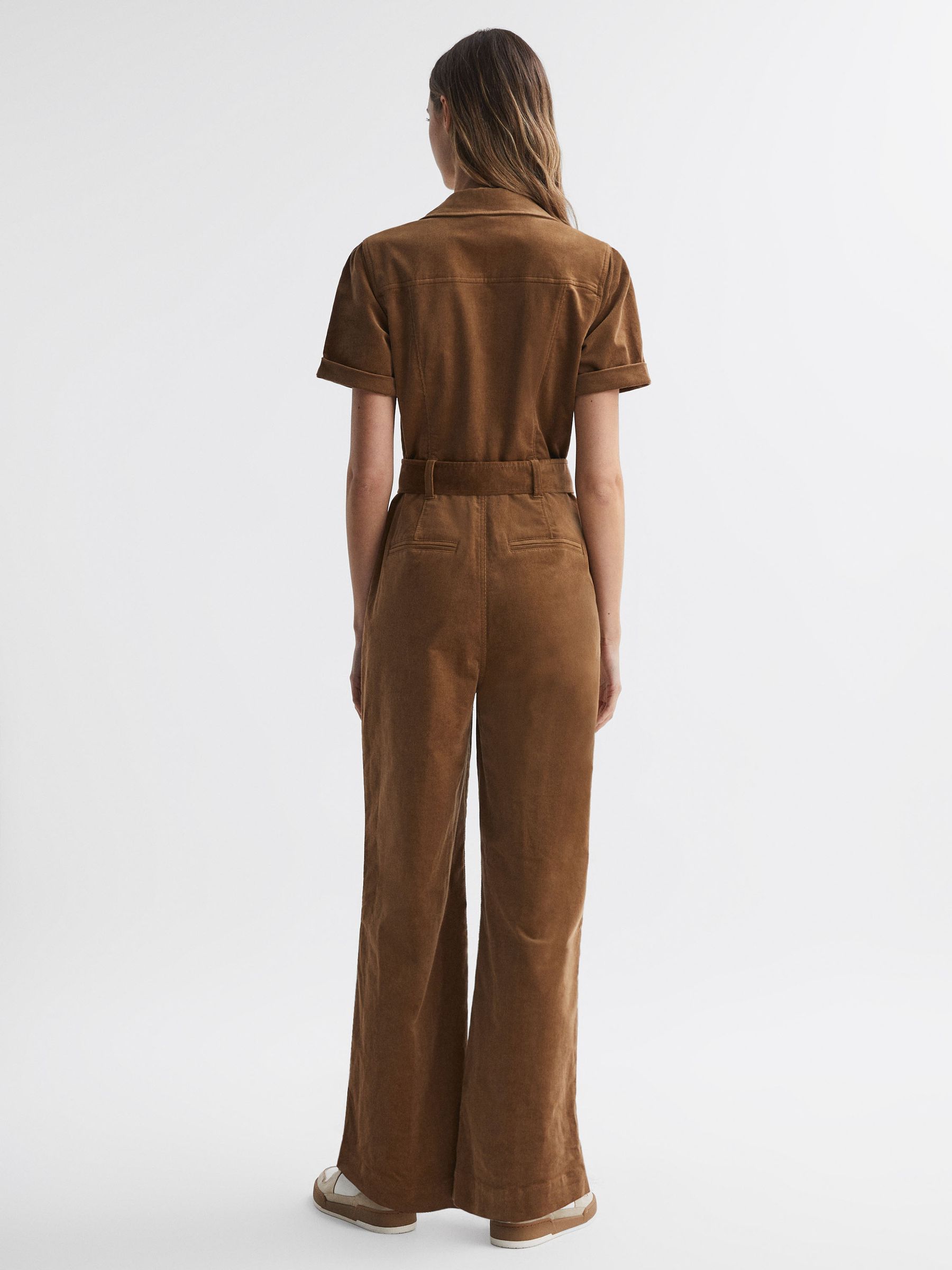 Paige Cropped Jumpsuit in Toasted Coconut - Image 4 of 5