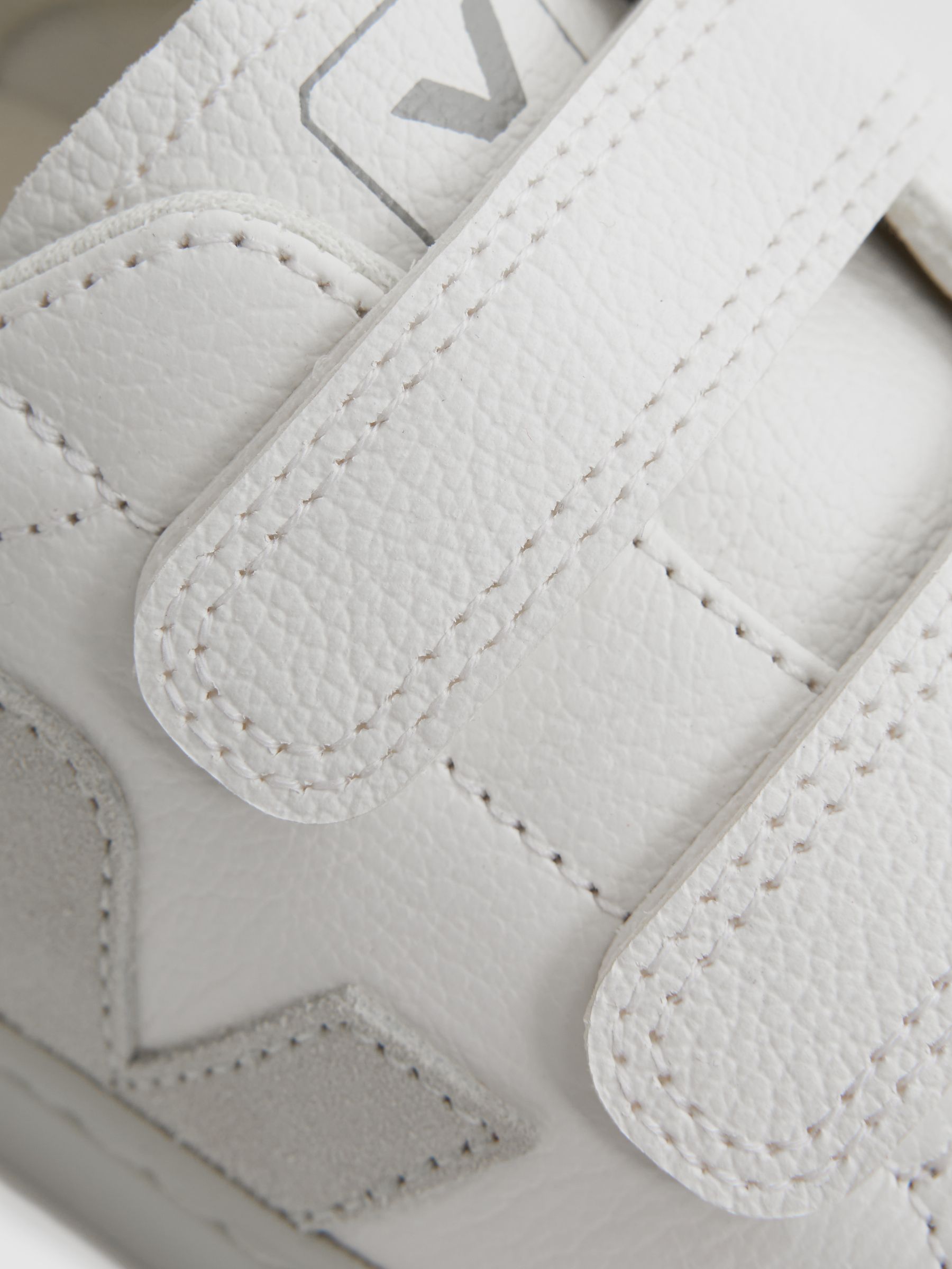 Veja Leather Velcro Trainers in White/Natural - Image 6 of 6
