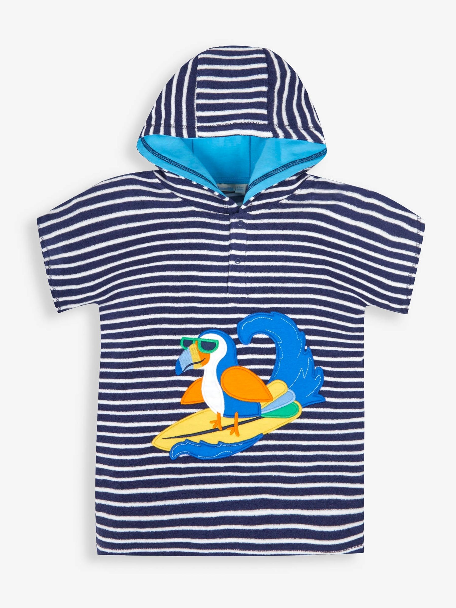 Blue Toucan Towelling Hooded Poncho - Image 4 of 6