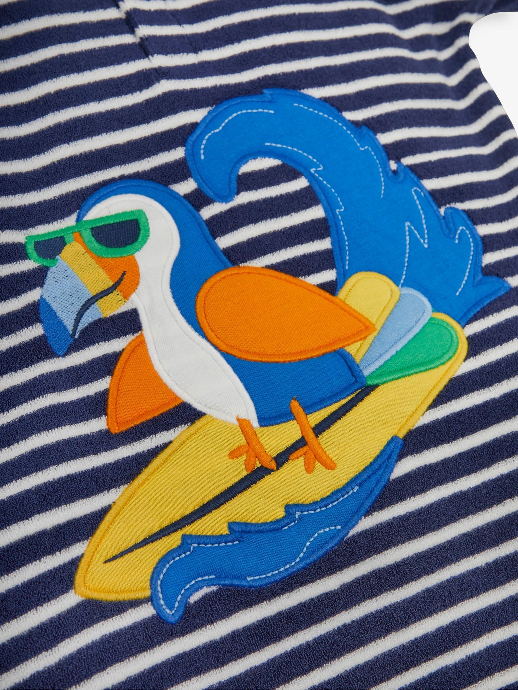 Blue Toucan Towelling Hooded Poncho - Image 5 of 6