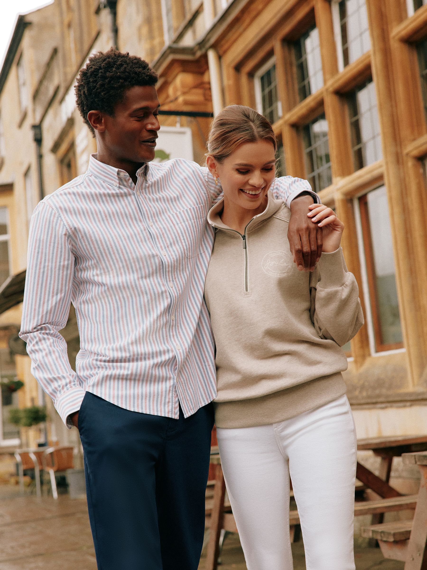 Racquet Oat marl Cotton Quarter Zip Sweatshirt - Image 6 of 7