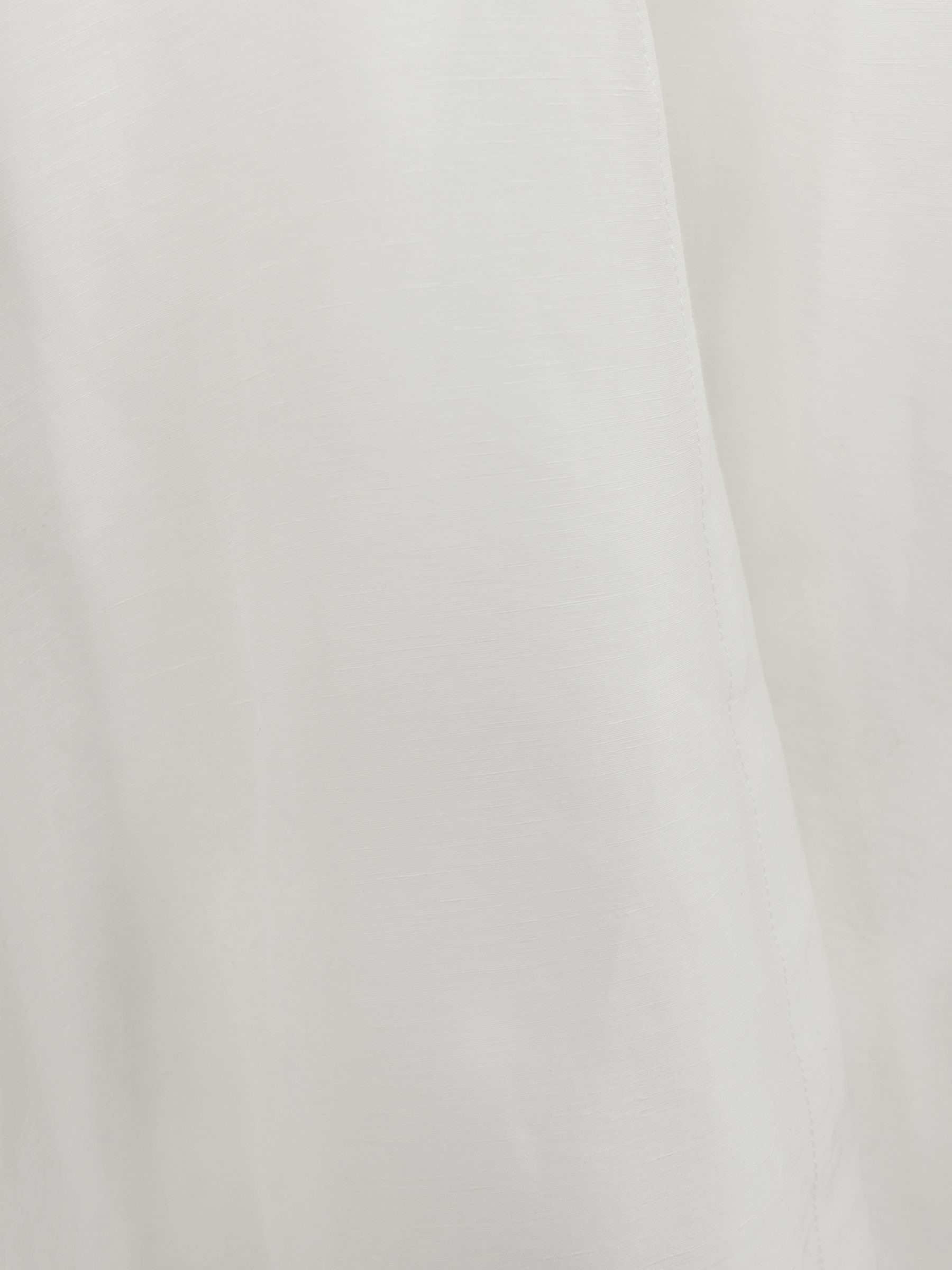 Atelier Linen Silk Contrast Button-Through Shirt in Ivory - Image 8 of 8