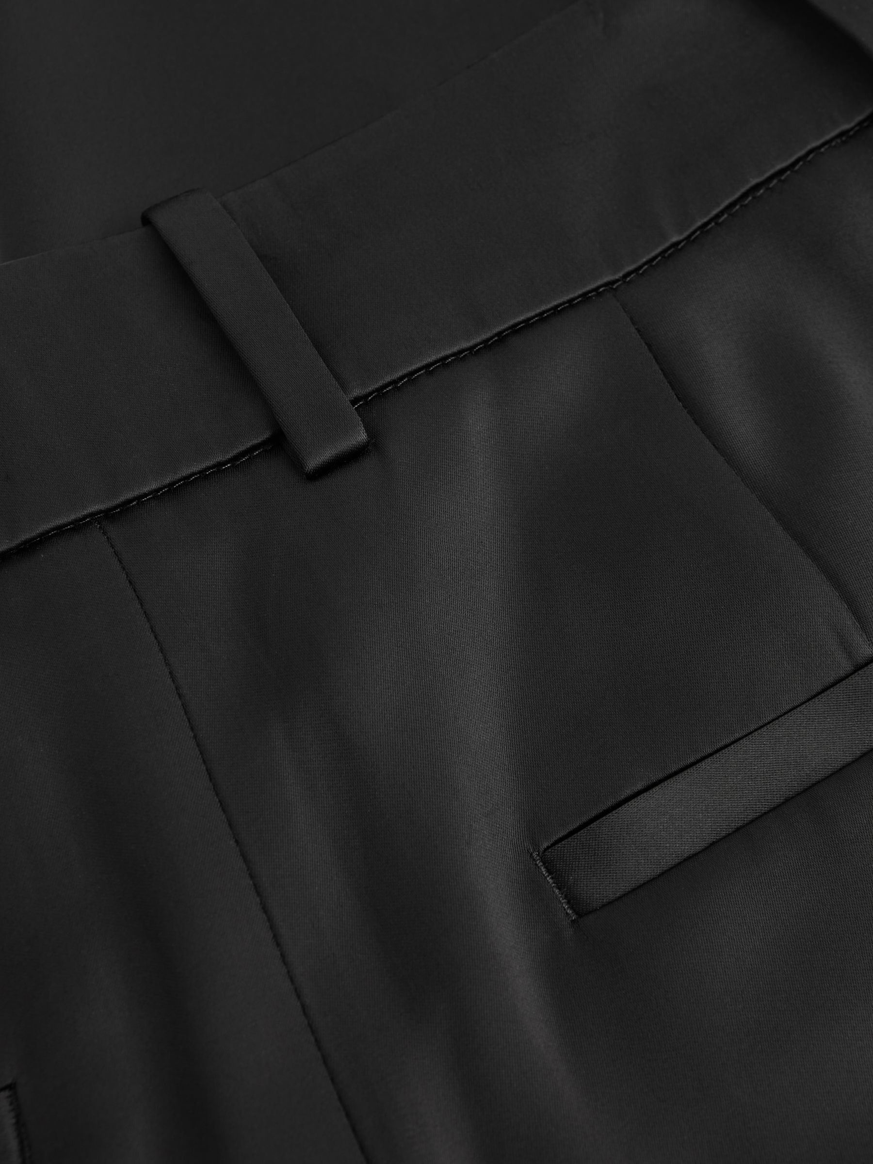Duchess Satin Wide Leg Trousers in Black - Image 6 of 6