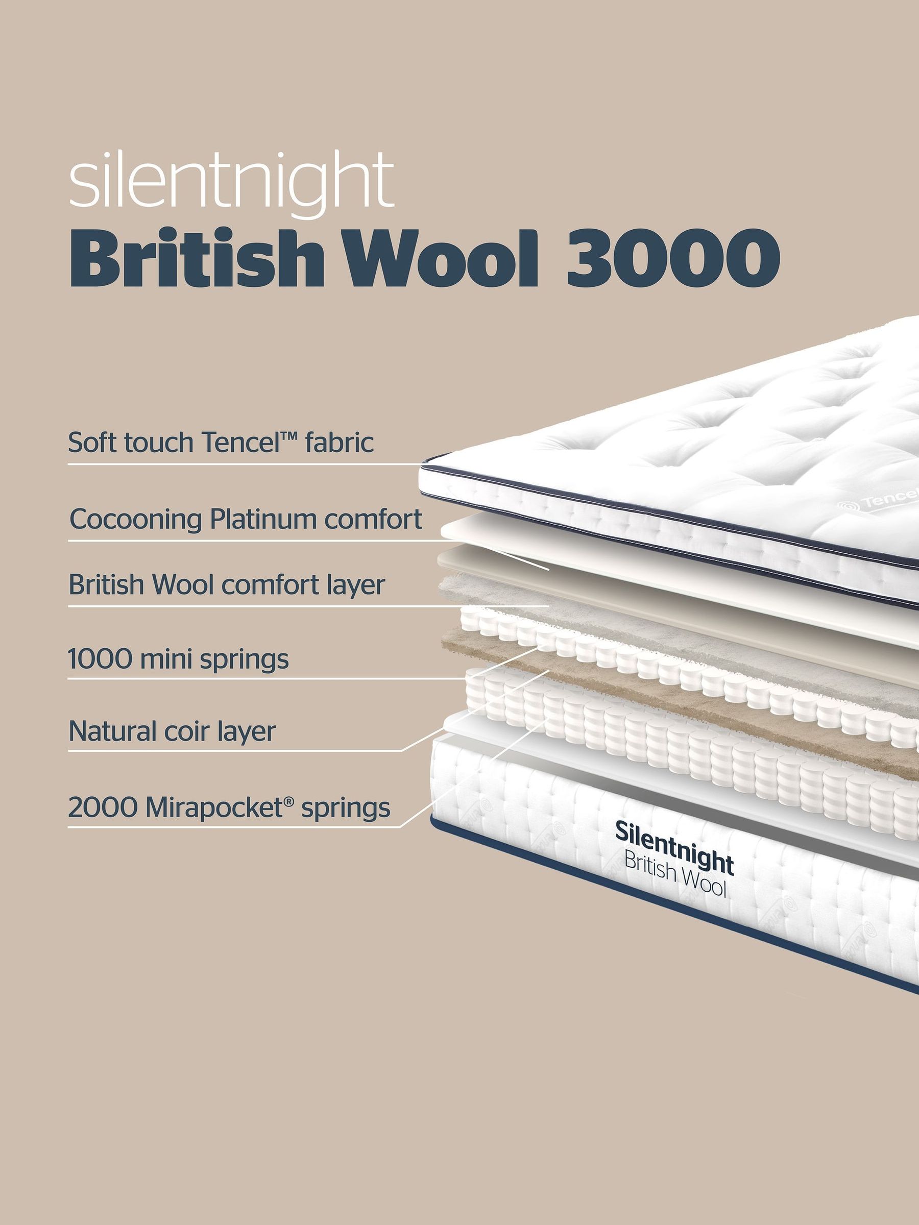Silentnight White Wool Naturals Pocket 3000 Mattress - Image 2 of 4