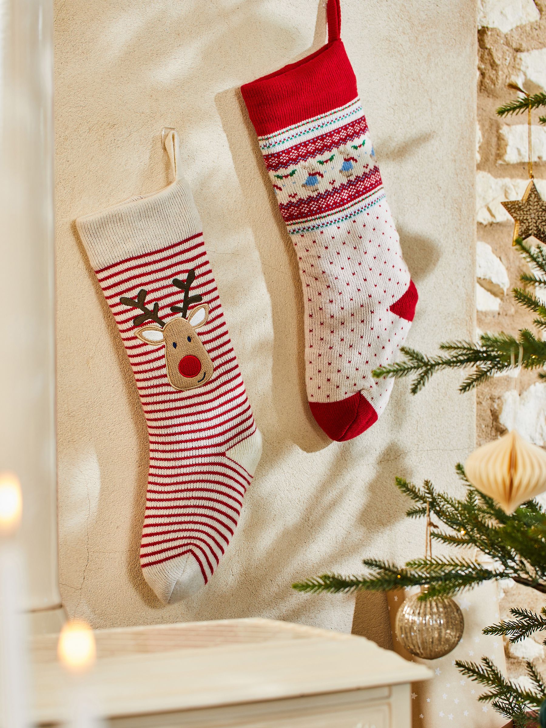 Red Peter Rabbit Fair Isle Knitted Christmas Stocking - Image 3 of 3