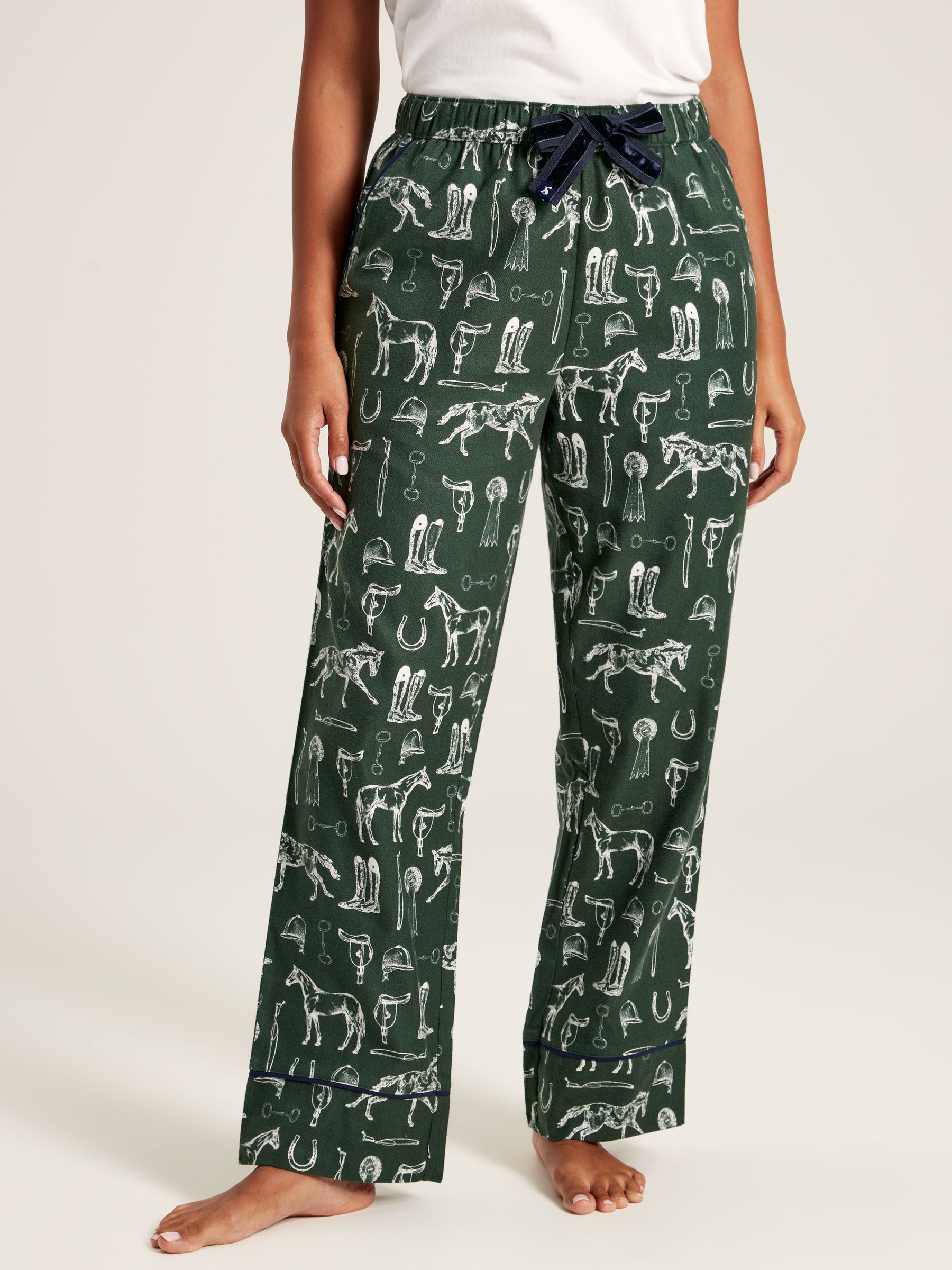 Stella Green Cotton Pyjama Bottoms - Image 1 of 6