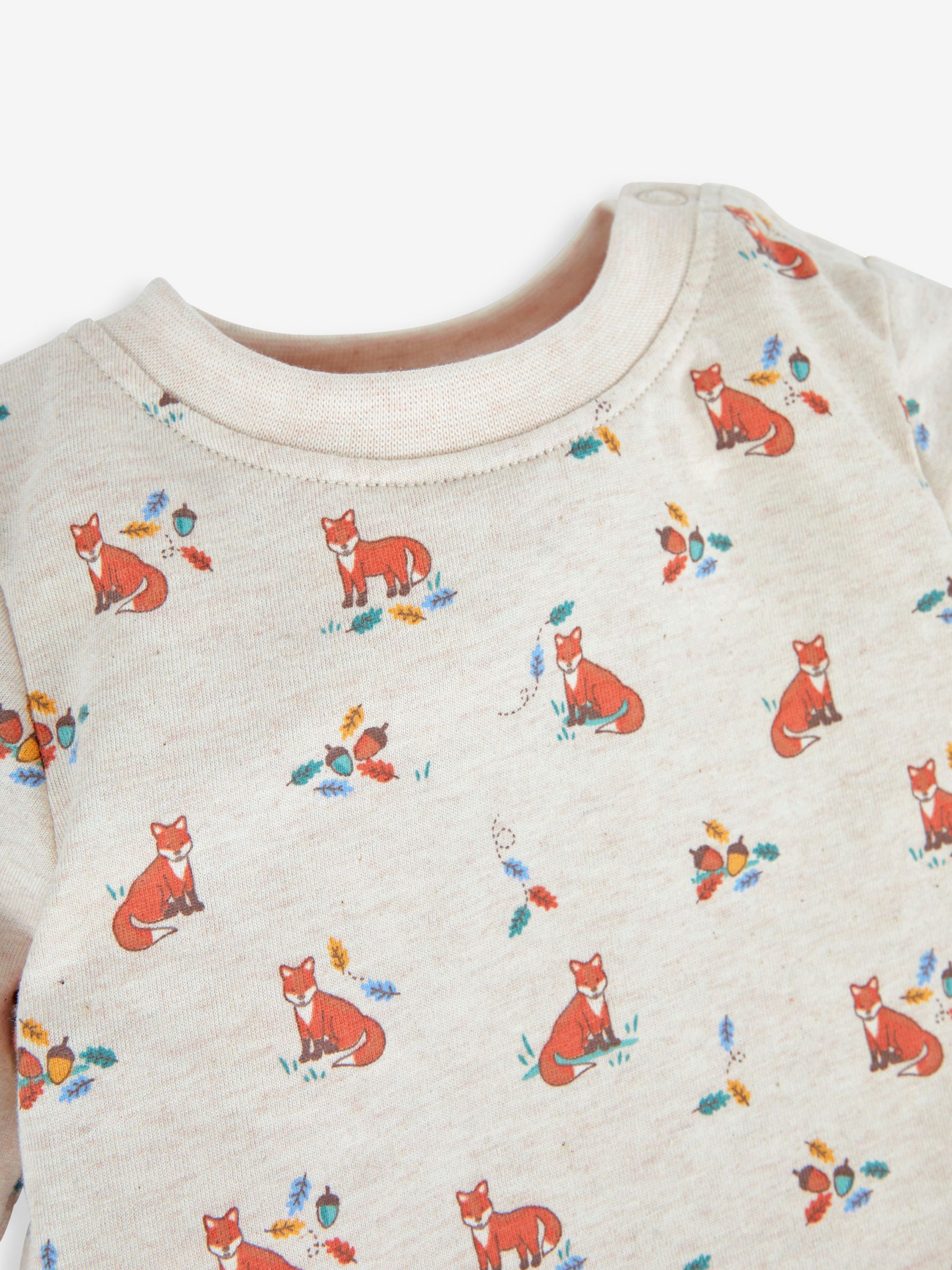Marl Green Fox Boys' Sausage Dog Appliqué Pocket Dungarees & Top Set - Image 4 of 6