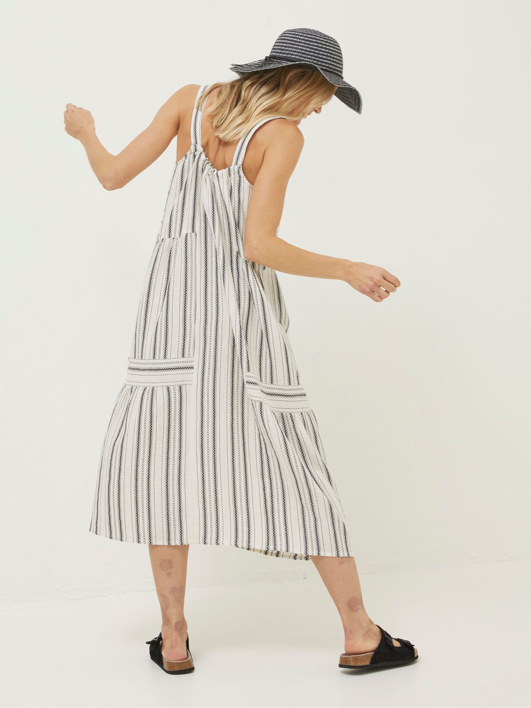 Natural Tulum Stripe Midi Dress - Image 2 of 6