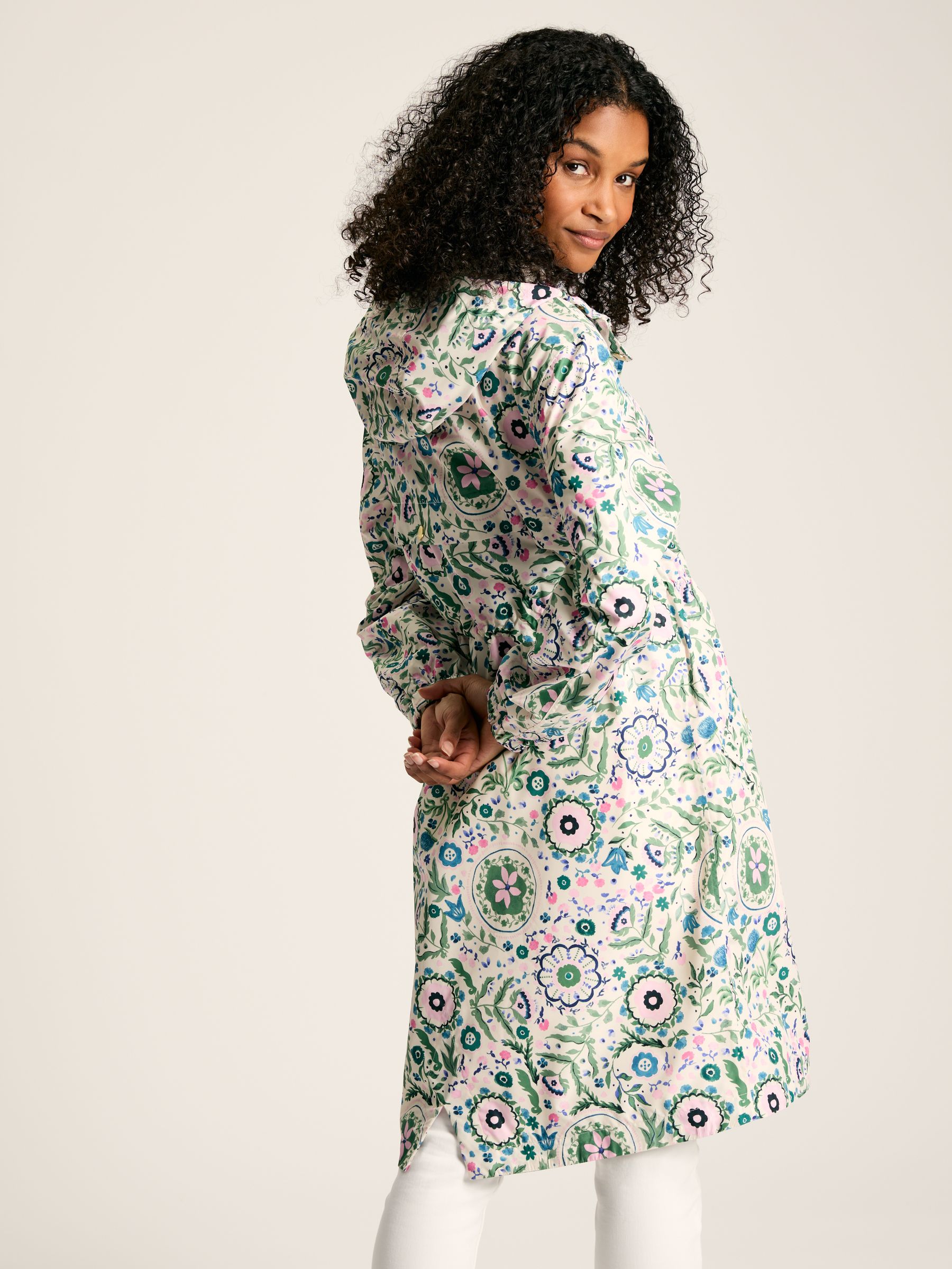 Holkham Floral Waterproof Packable Raincoat With Hood - Image 4 of 9