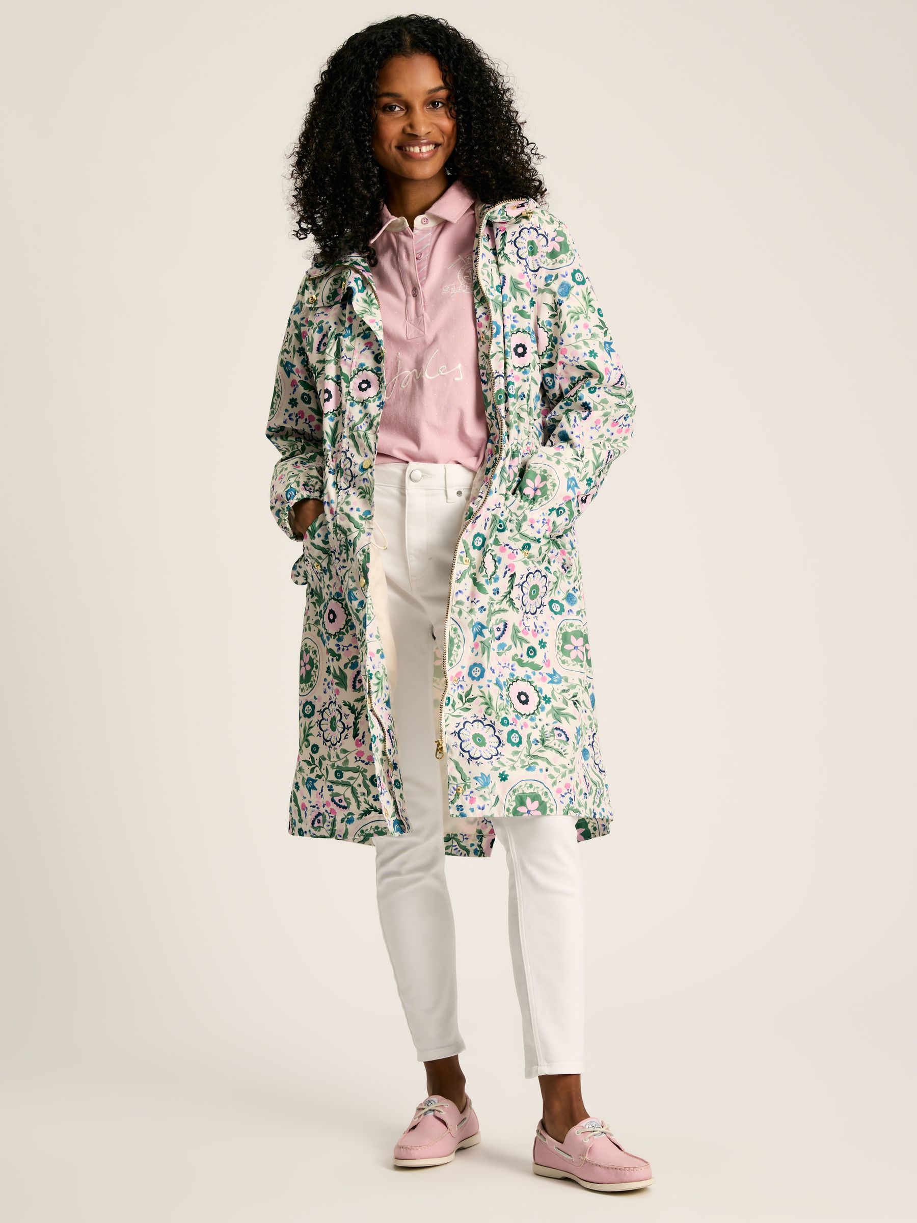 Holkham Floral Waterproof Packable Raincoat With Hood - Image 7 of 9