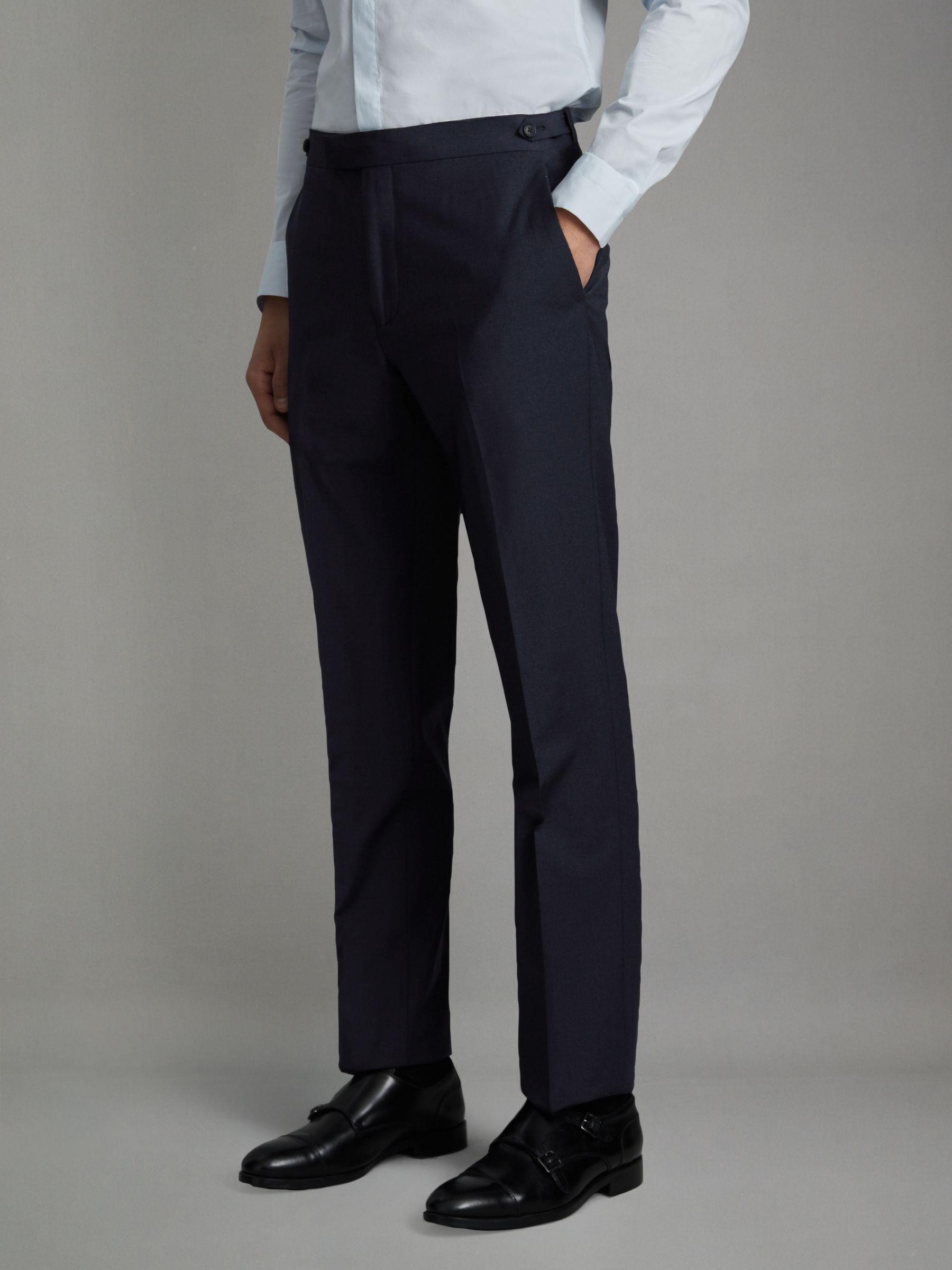 Slim-Fit Wool-Blend Suit Trousers in Navy - Image 1 of 7