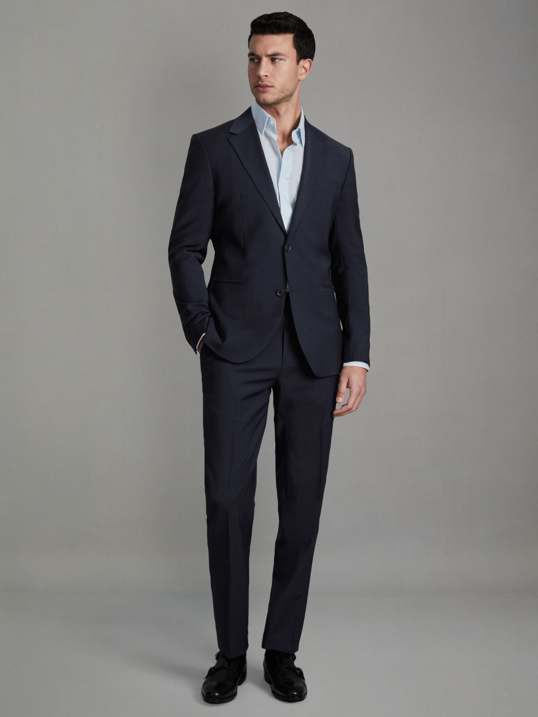 Slim-Fit Wool-Blend Suit Trousers in Navy - Image 3 of 7