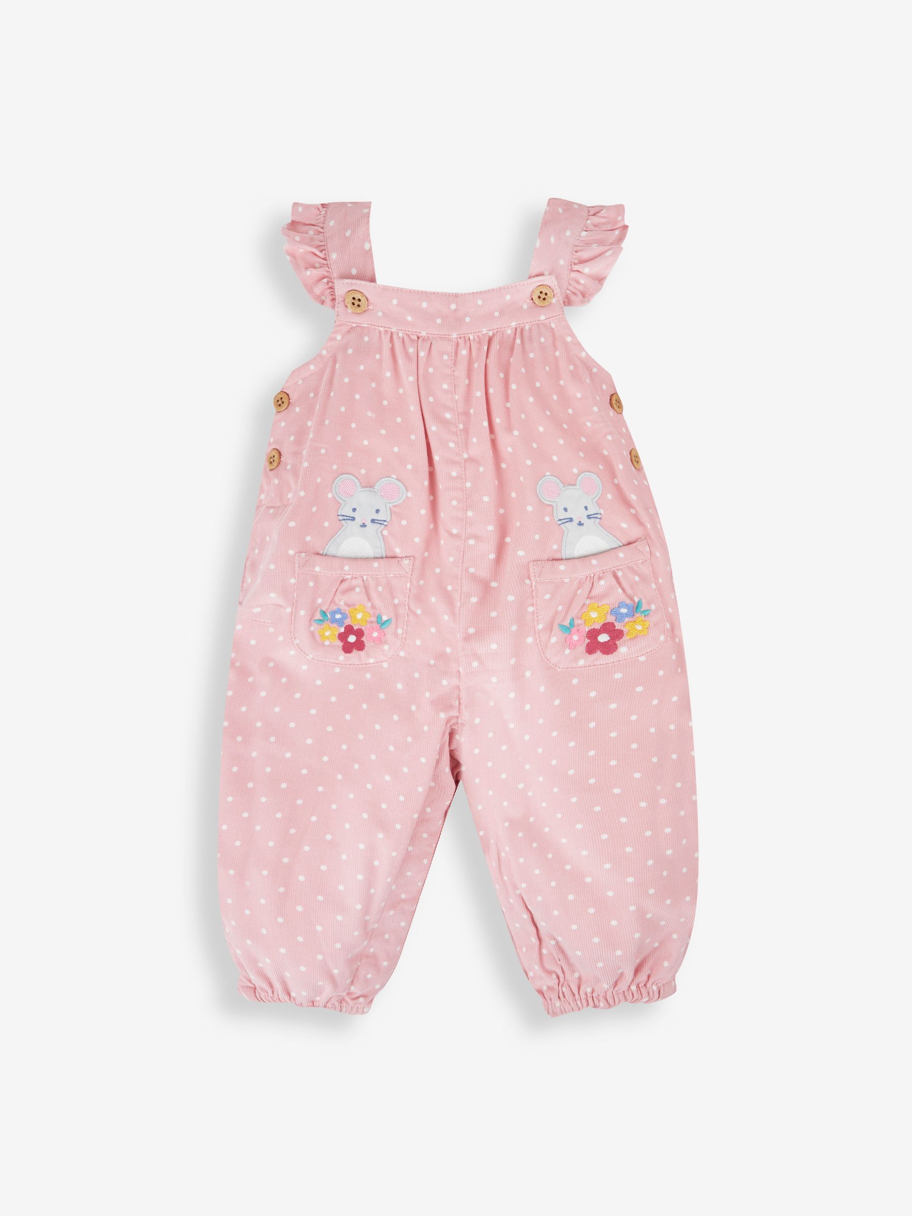 Pink Mouse Appliqué Cord Dungarees & Top Set - Image 2 of 5