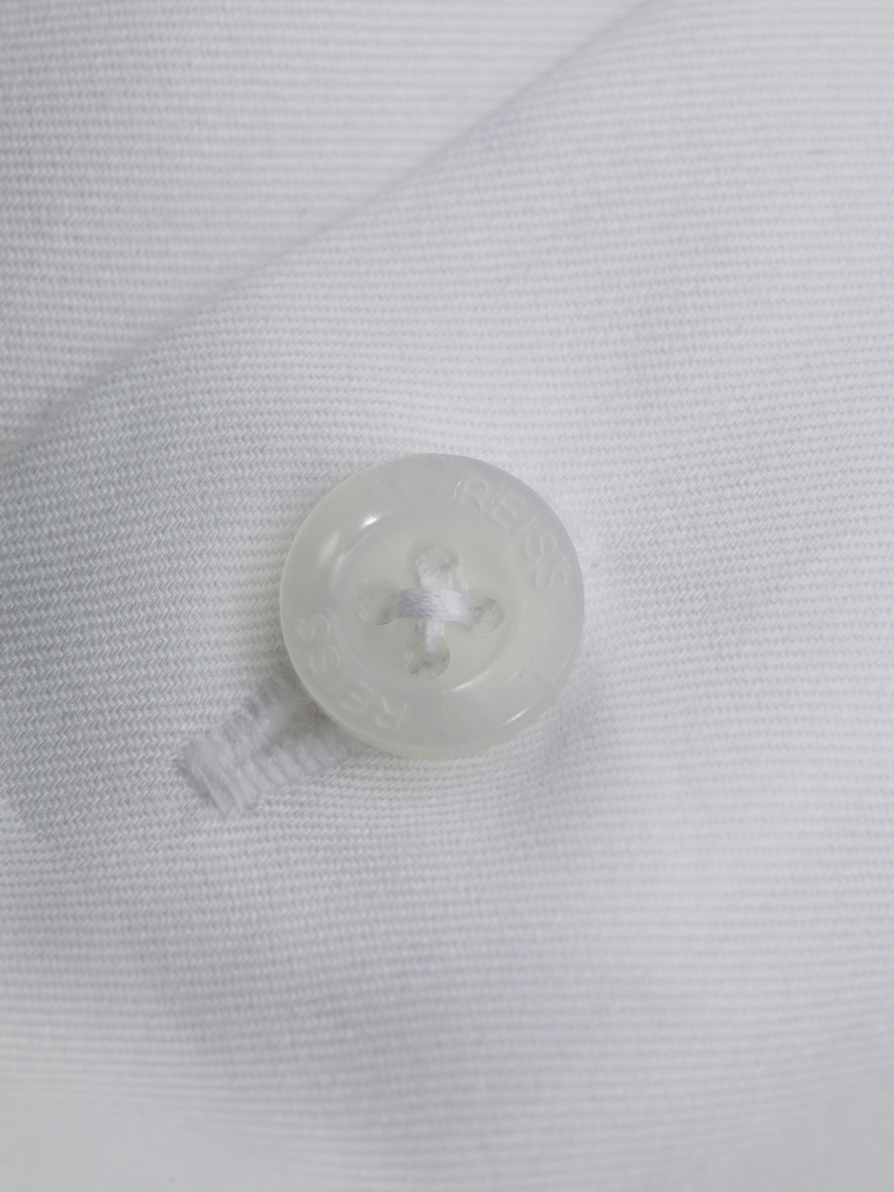 Slim Fit Cotton Cutaway Collar Shirt in White - Image 7 of 7