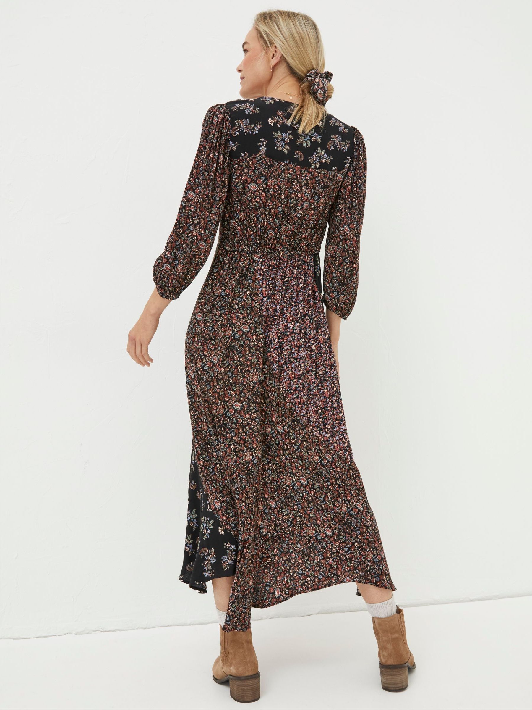 Black Nate Craft Floral Midi Dress - Image 2 of 5