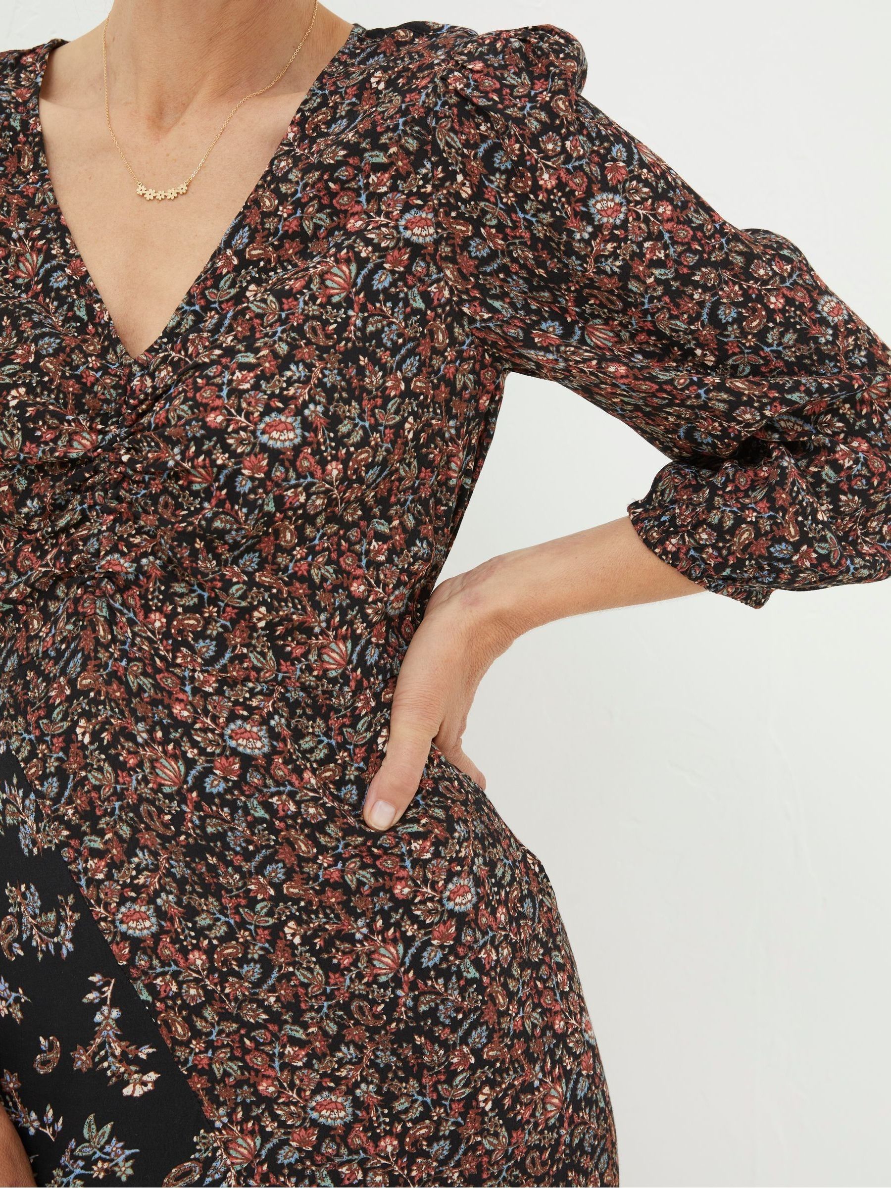 Black Nate Craft Floral Midi Dress - Image 3 of 5