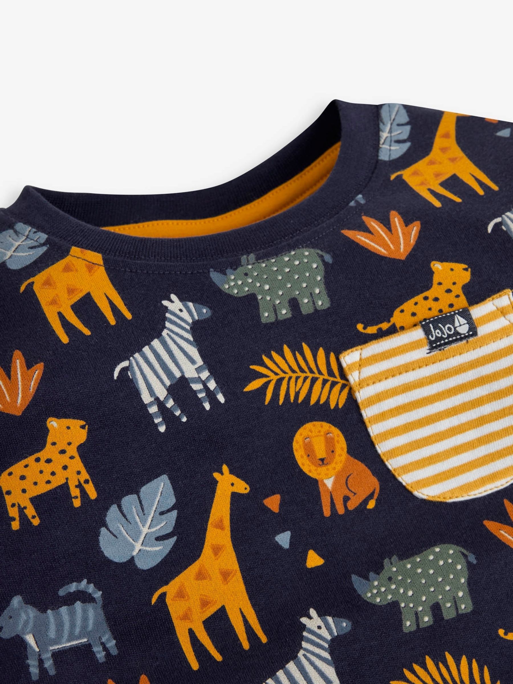 Navy Safari Print Pocket T-Shirt - Image 2 of 2