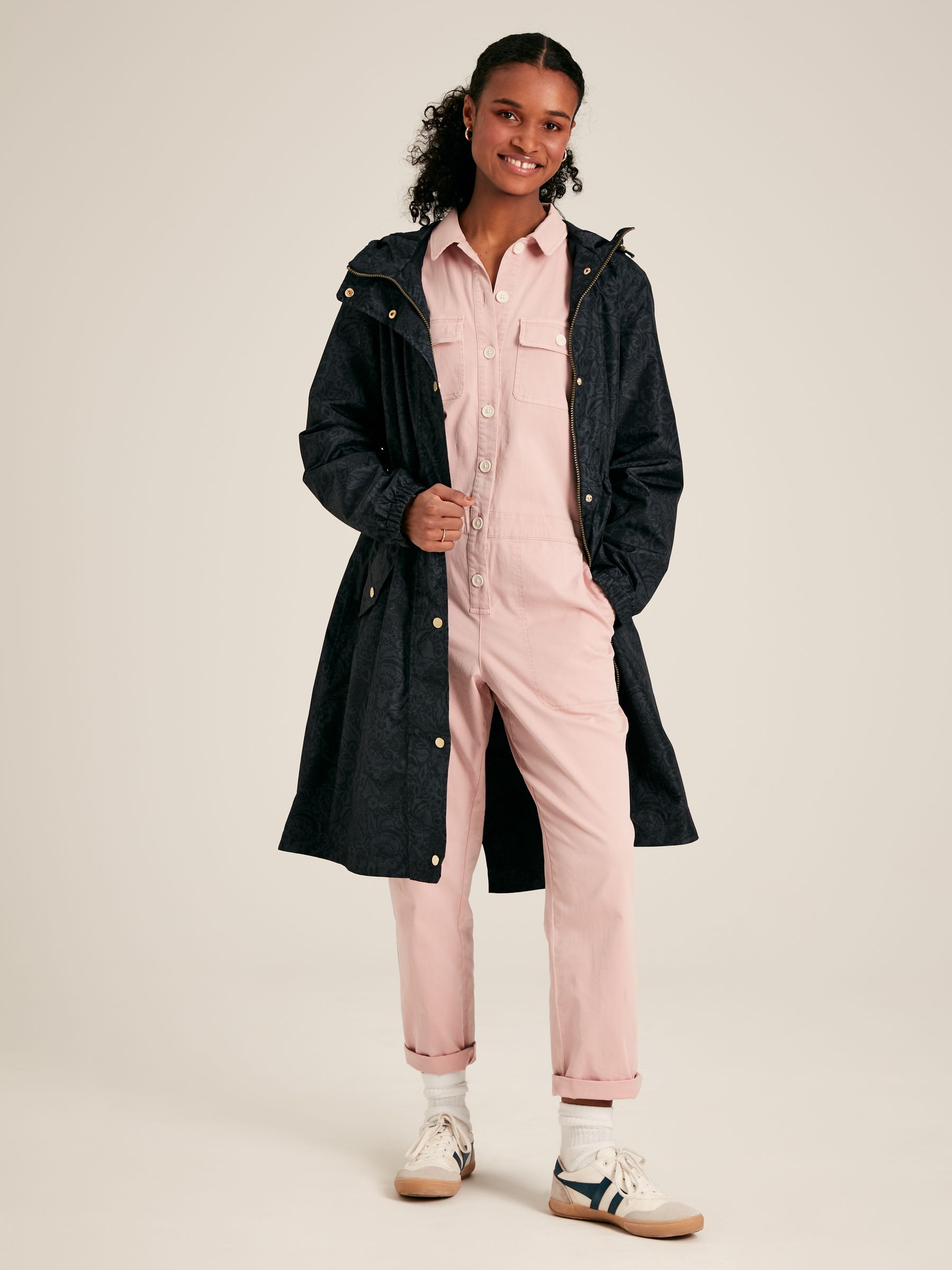 Holkham Navy Blue Waterproof Packable Raincoat With Hood - Image 4 of 9