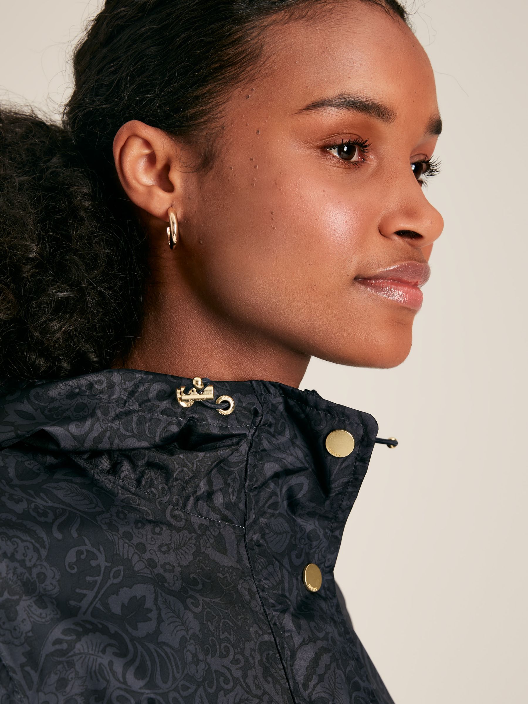 Holkham Navy Blue Waterproof Packable Raincoat With Hood - Image 5 of 9