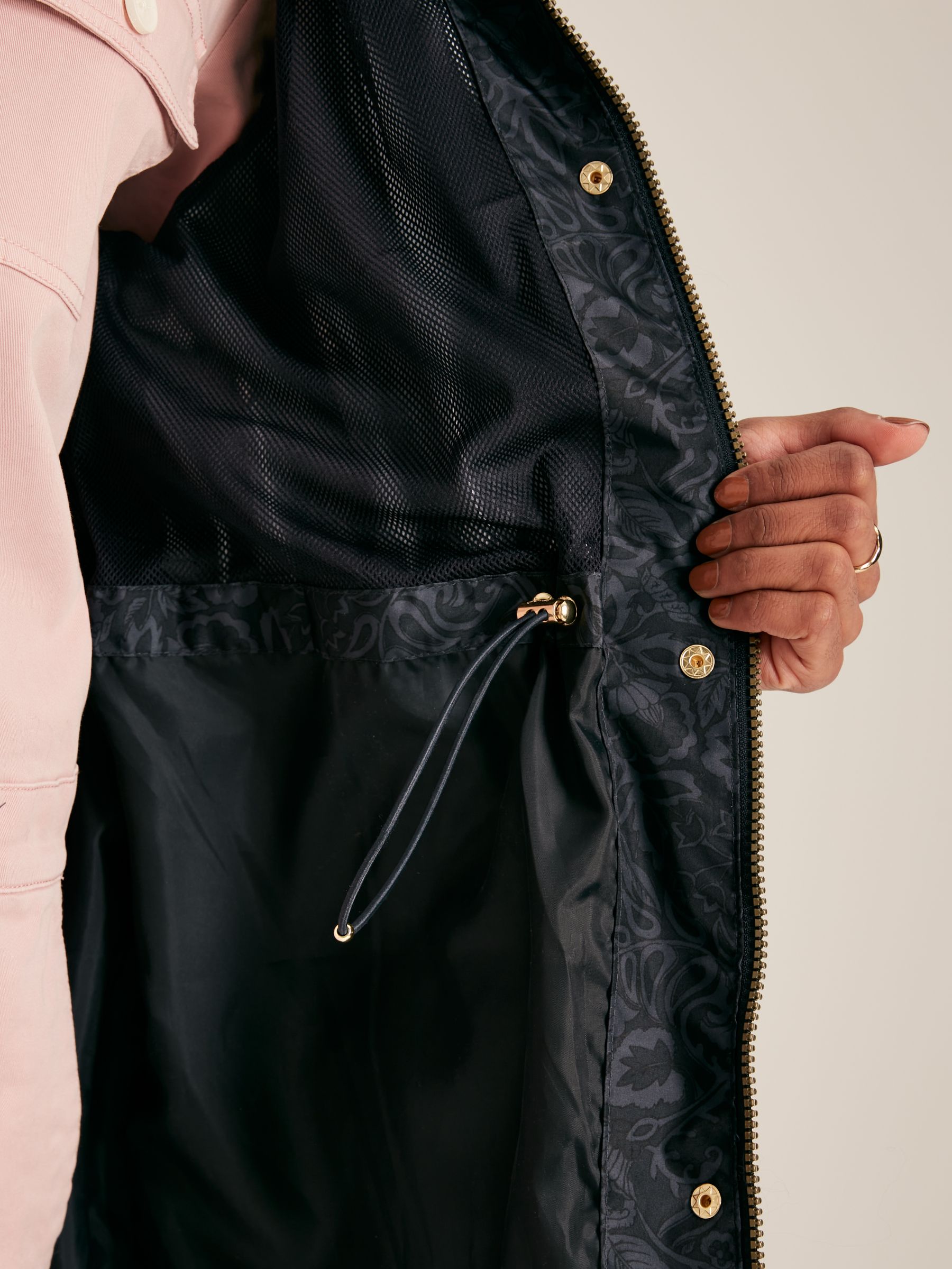 Holkham Navy Blue Waterproof Packable Raincoat With Hood - Image 7 of 9