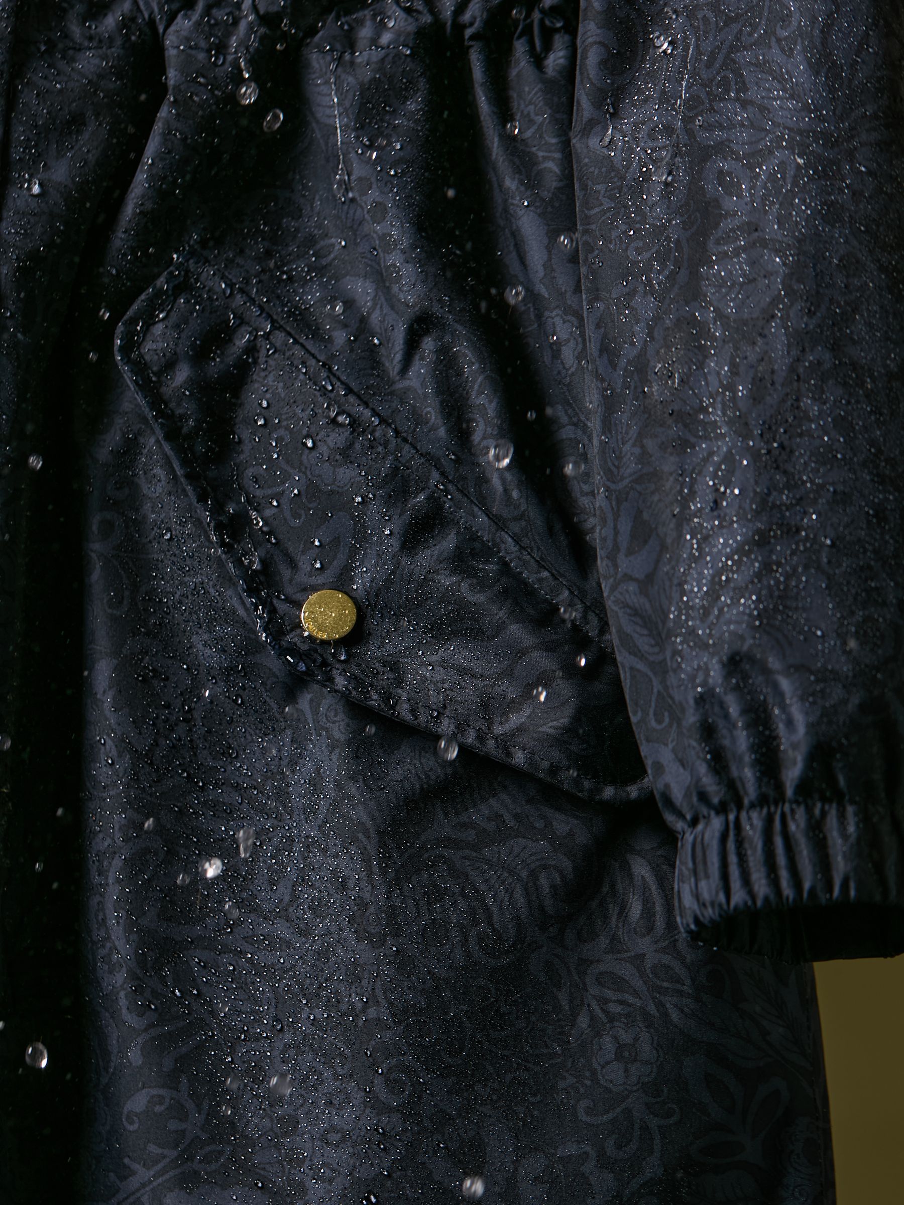 Holkham Navy Blue Waterproof Packable Raincoat With Hood - Image 9 of 9