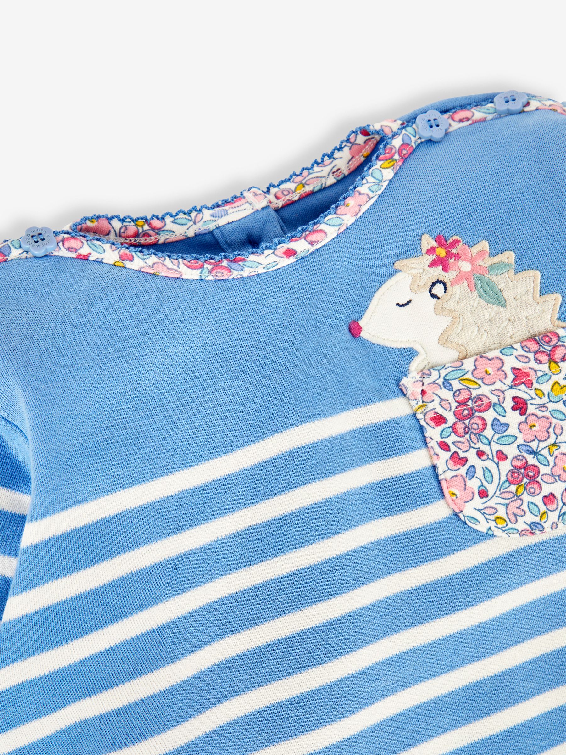 Blue Girls' Hedgehog Pocket Breton Top - Image 2 of 4