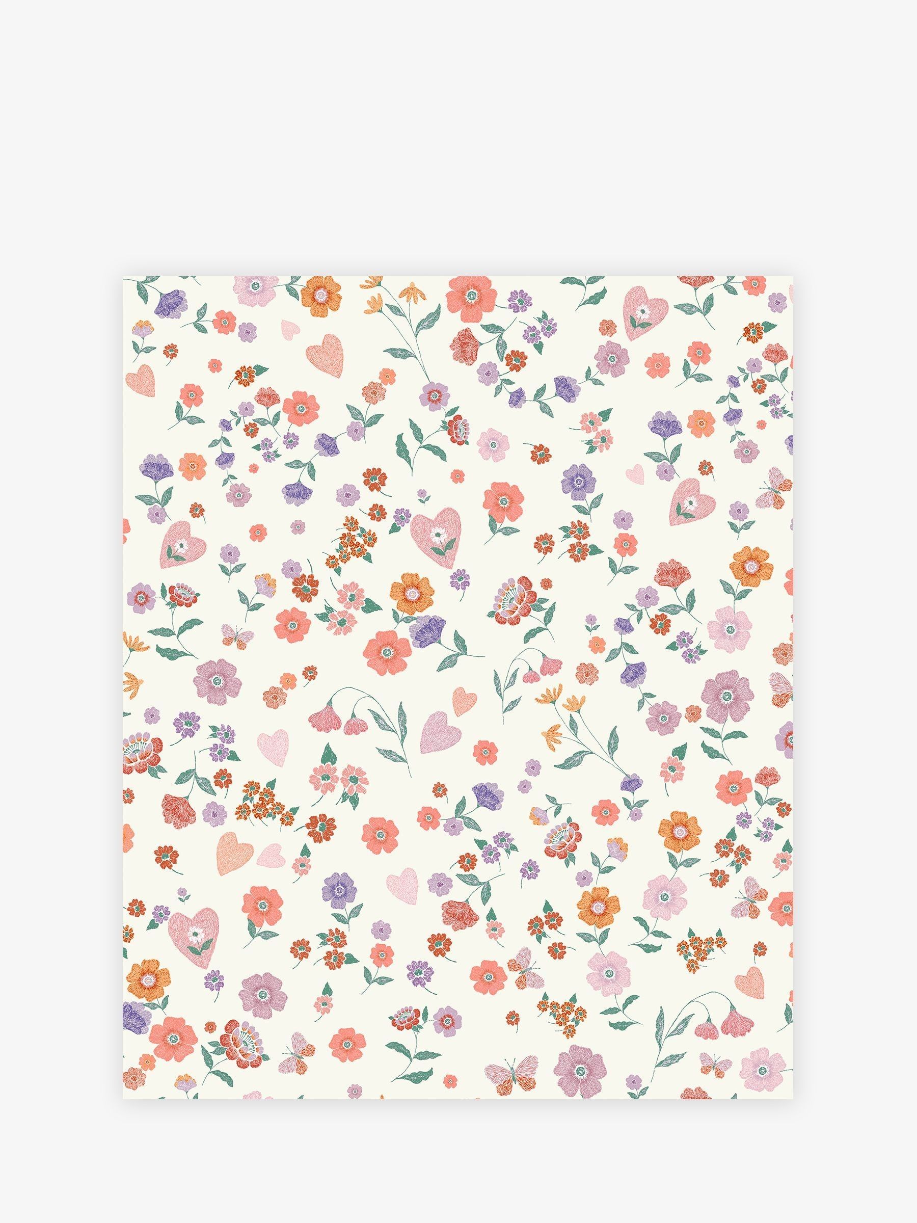 Next Lavender and Peach Woodland Ditsy 10M Wallpaper - Image 3 of 5