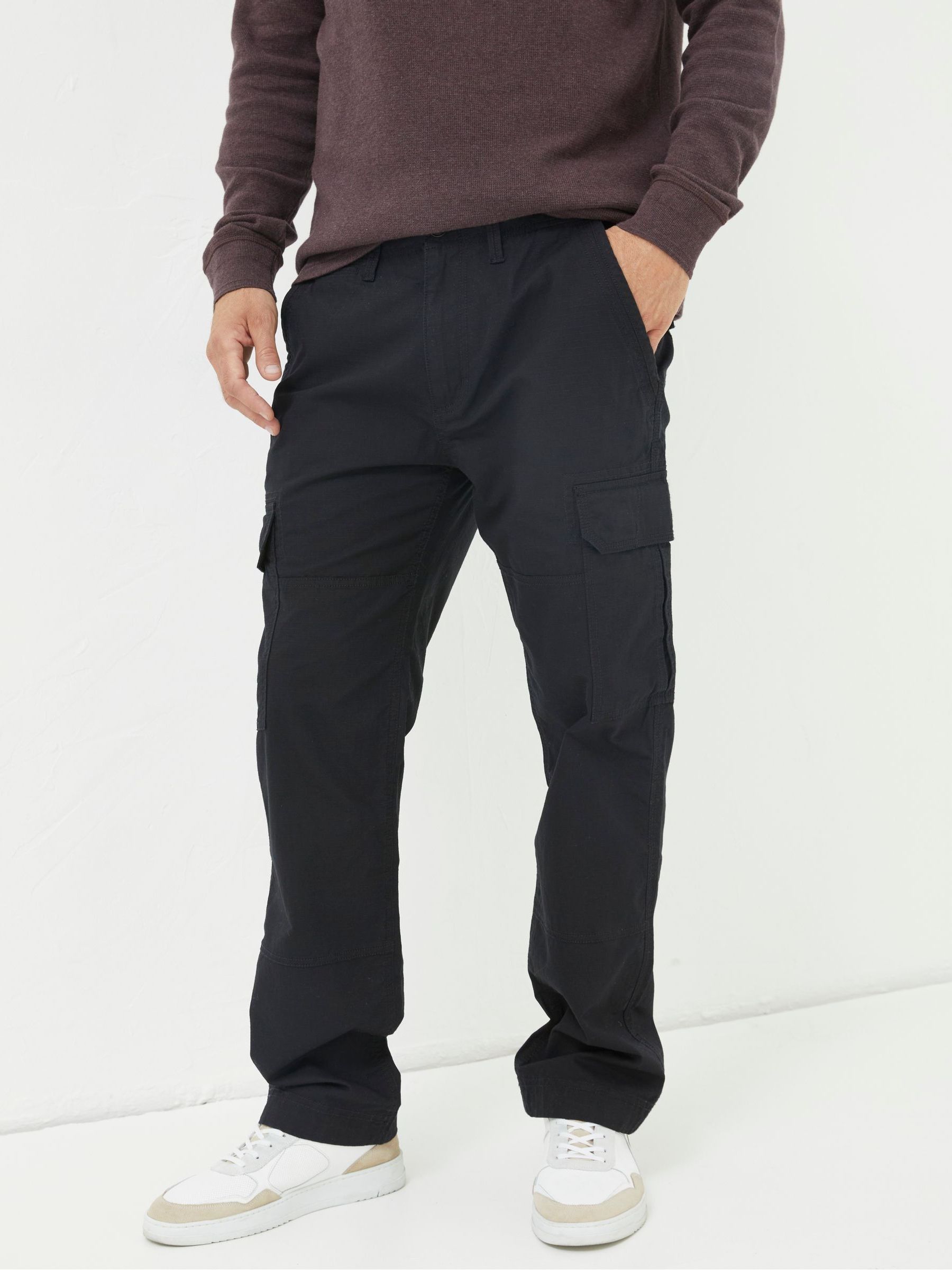 Corby Black Ripstop Cargo Trousers - Image 1 of 5