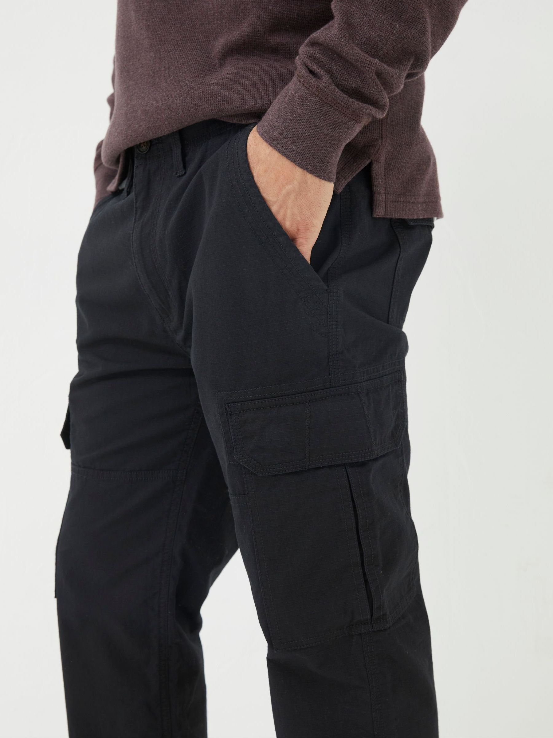 Corby Black Ripstop Cargo Trousers - Image 4 of 5