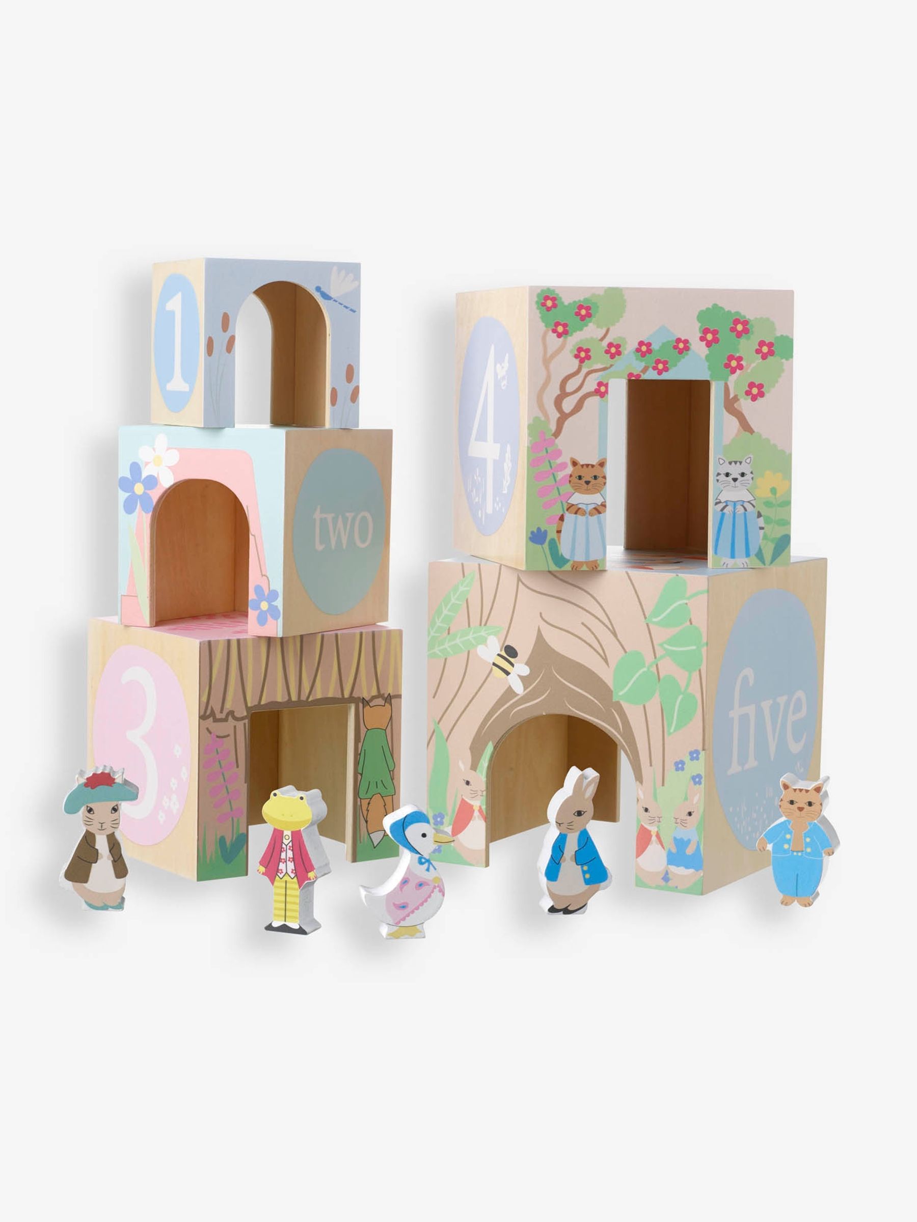 Peter Rabbit Wooden Stacking Cubes - Image 1 of 11