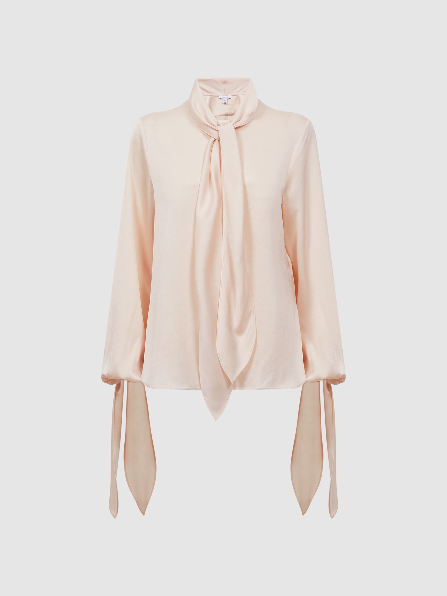 Tie Detail Blouse in Nude - Image 2 of 6