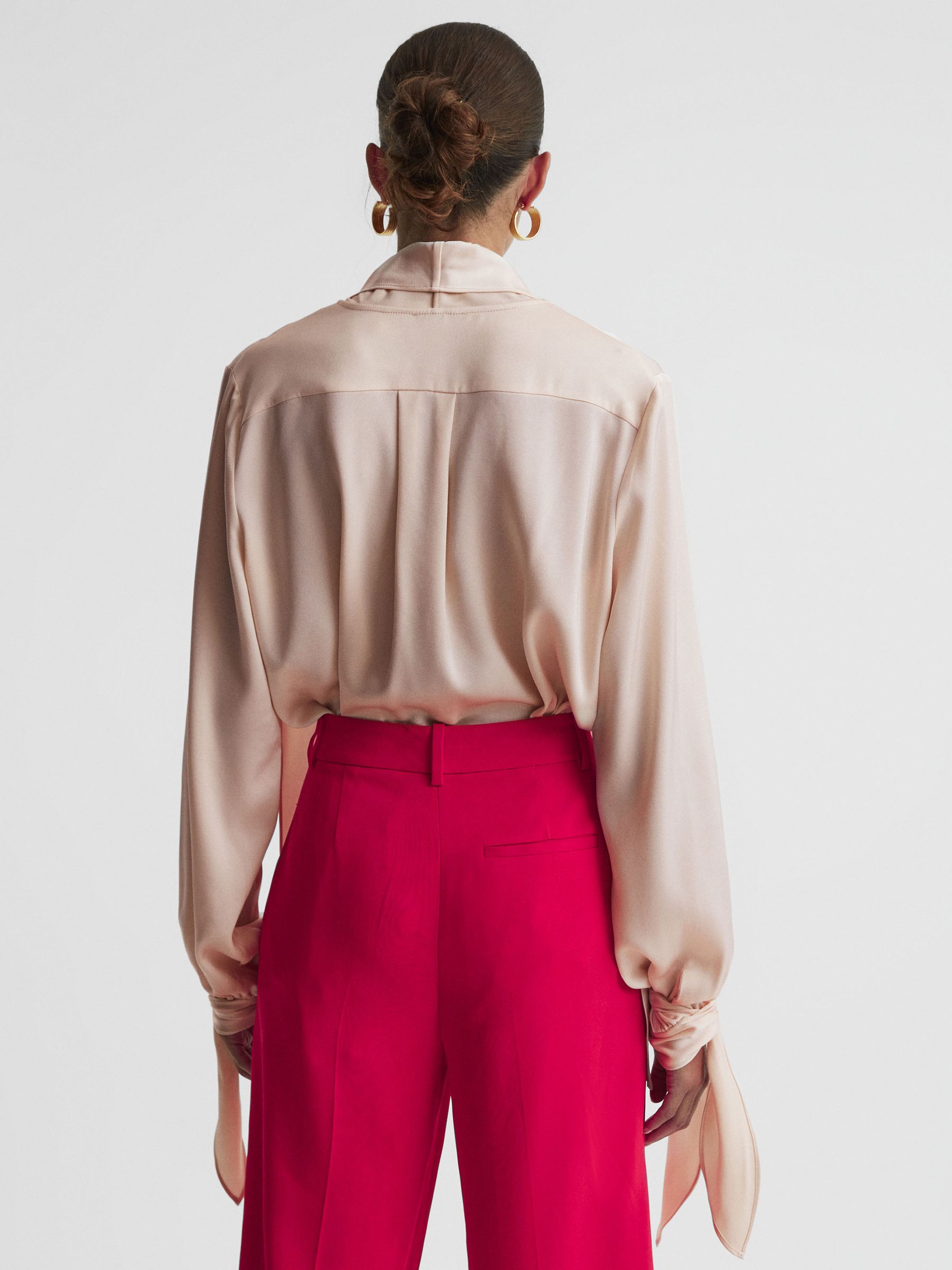 Tie Detail Blouse in Nude - Image 5 of 6