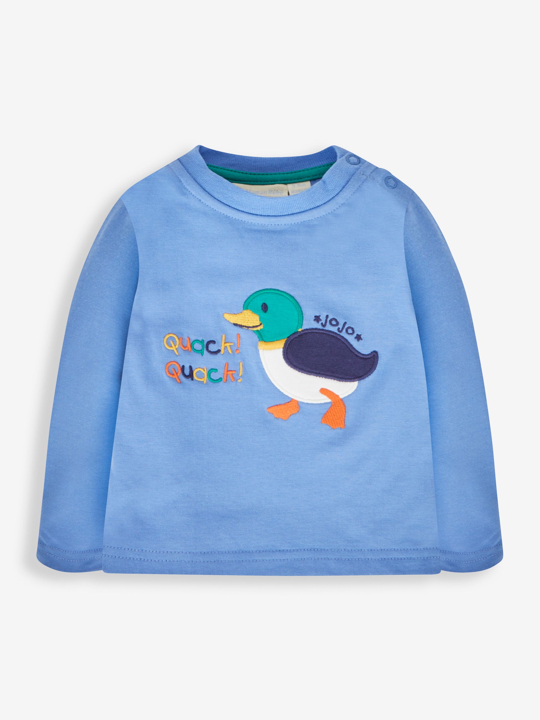Blue 2-Pack Duck Appliqué & Stripe Baby Tops - Image 2 of 5