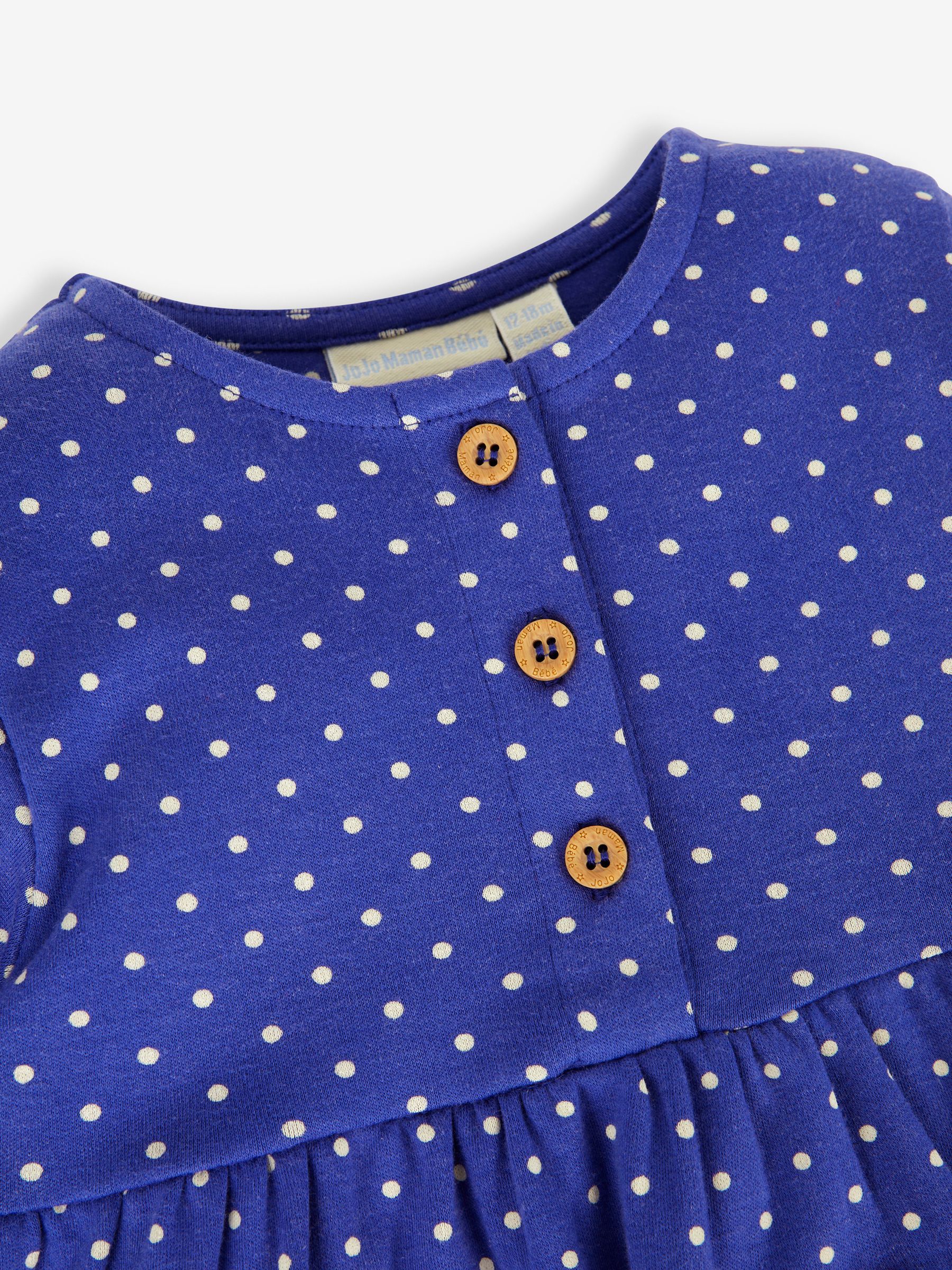 Cobalt Blue Dino Appliqué Button Front Dress - Image 5 of 5
