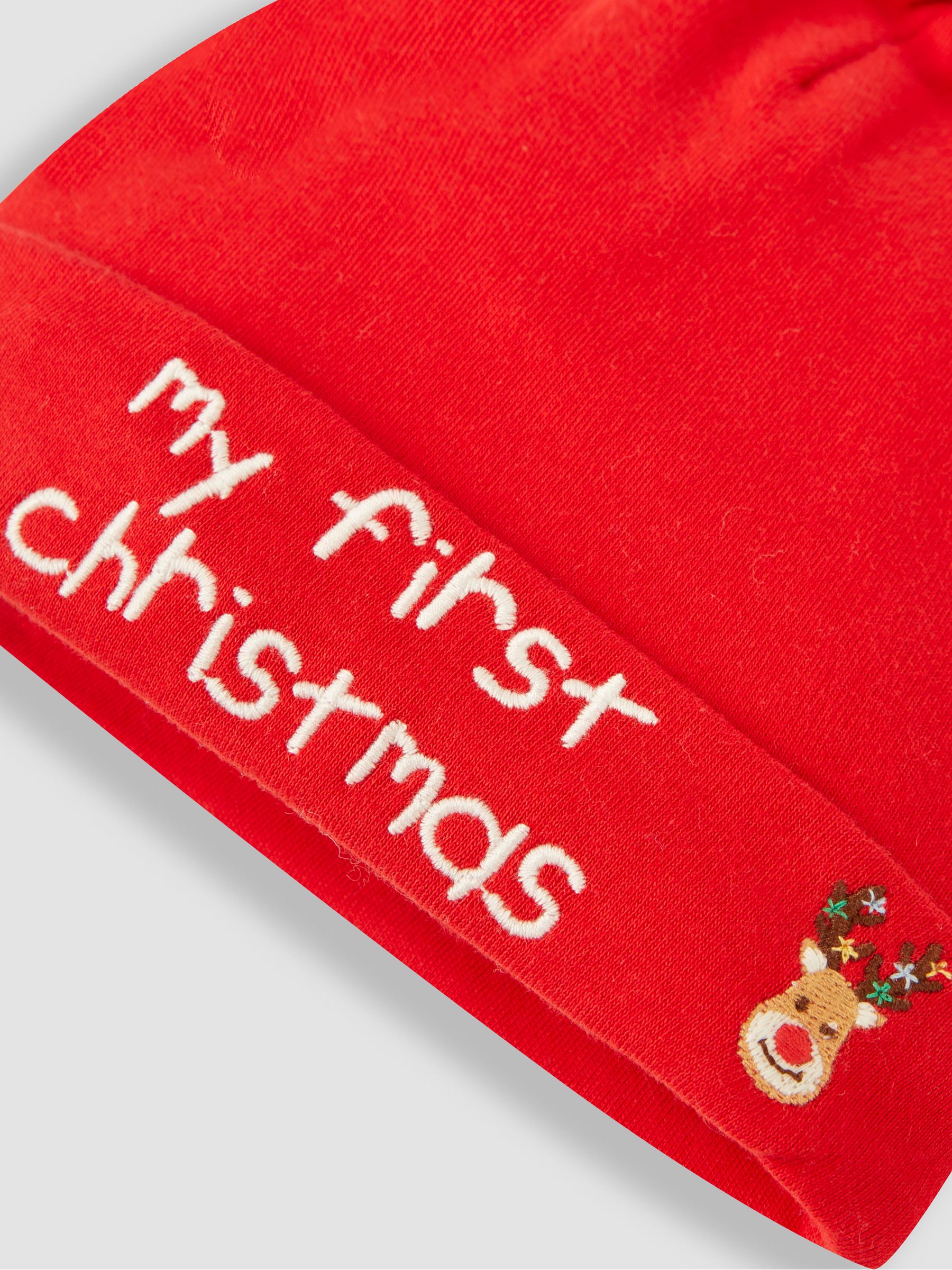 Red My First Christmas Baby Hat - Image 3 of 3