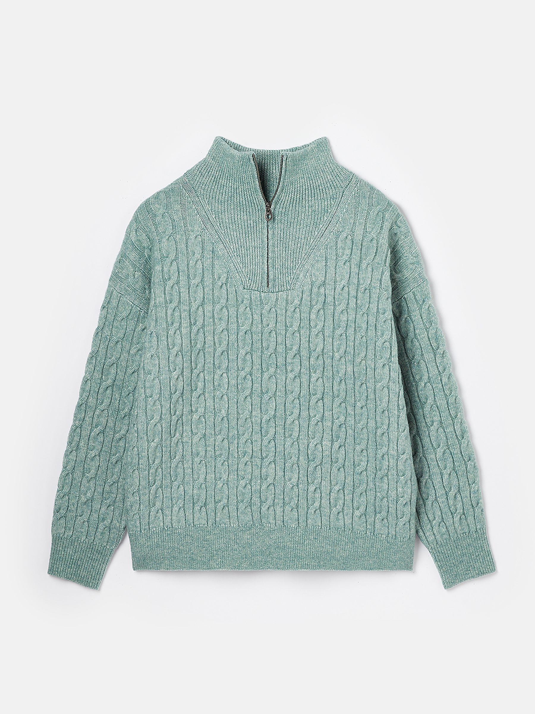 Tabitha Blue Knitted Quarter Zip Jumper - Image 6 of 6
