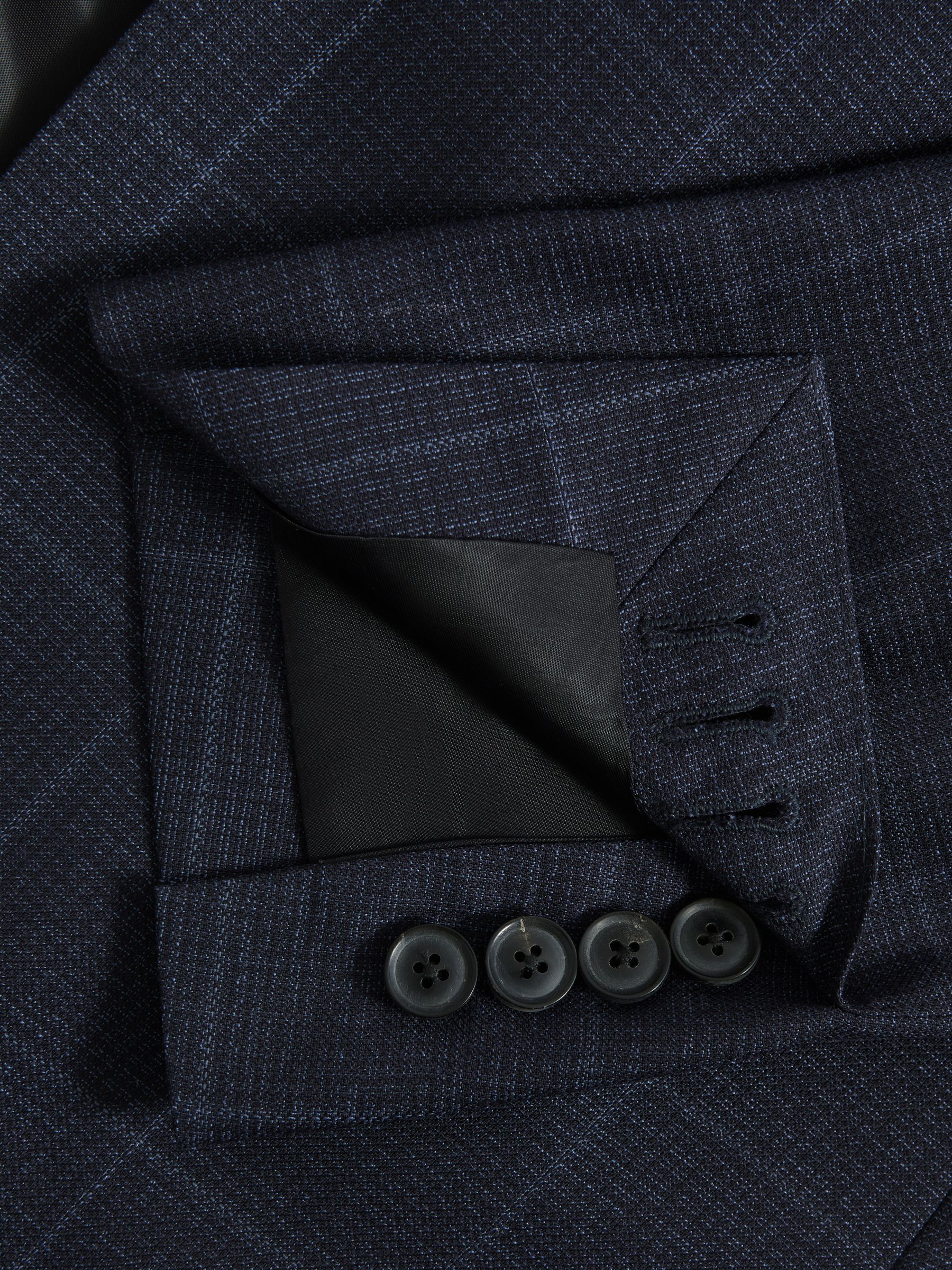 Klink Navy Wool Check Single Breasted Slim Fit Blazer - Image 7 of 7