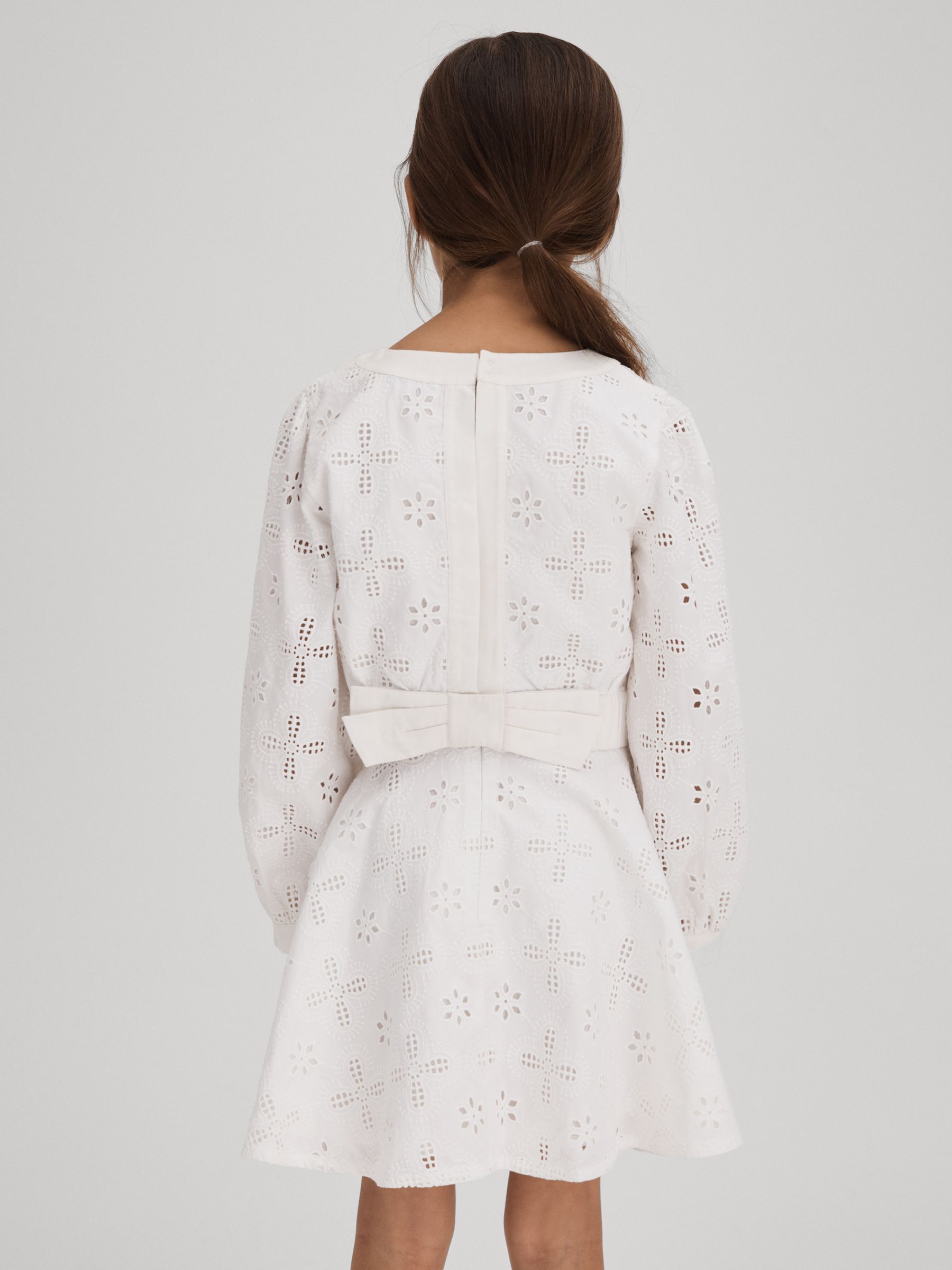 4-9 yrs Cotton Broderie Lace Skirt in Ivory - Image 6 of 7