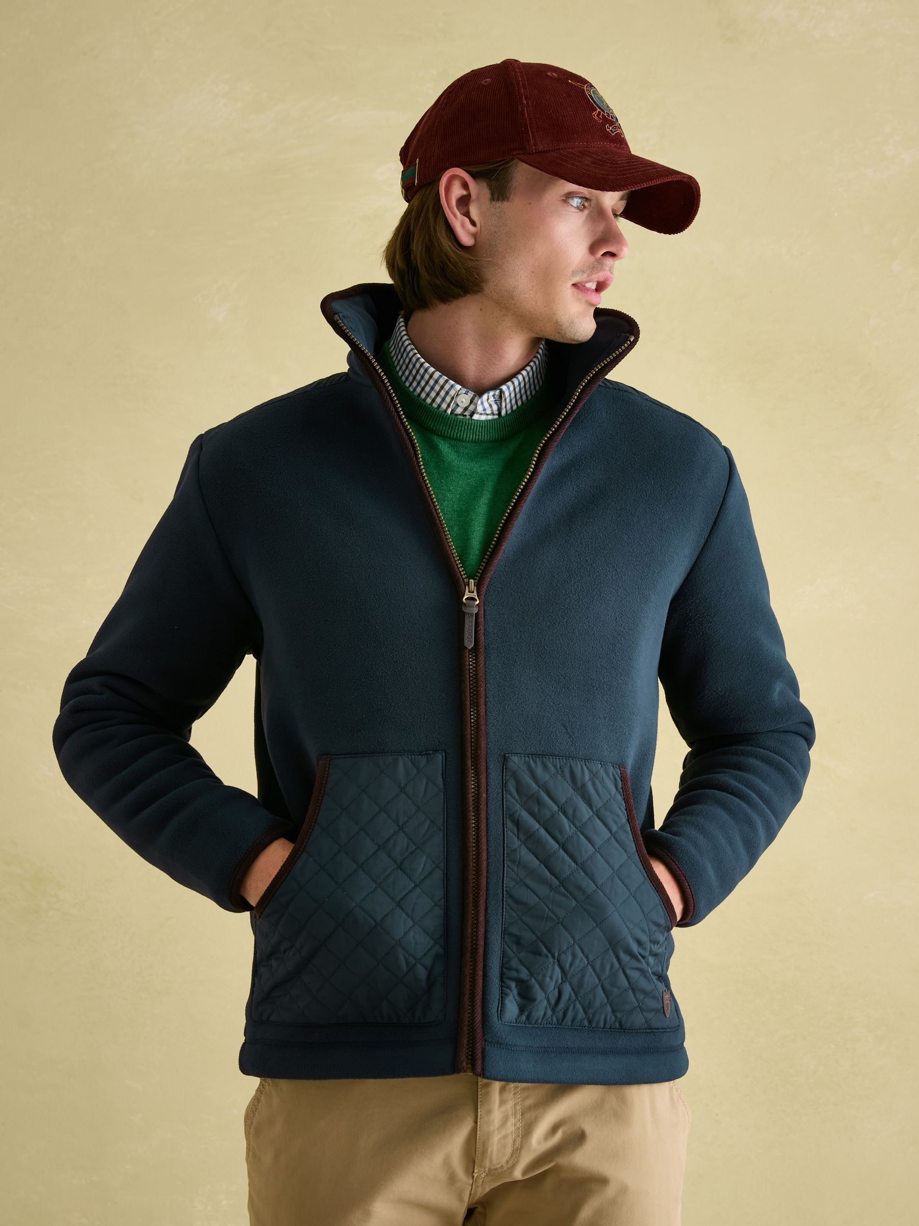 Greenfield Navy Blue Full Zip Fleece Jacket - Image 1 of 7