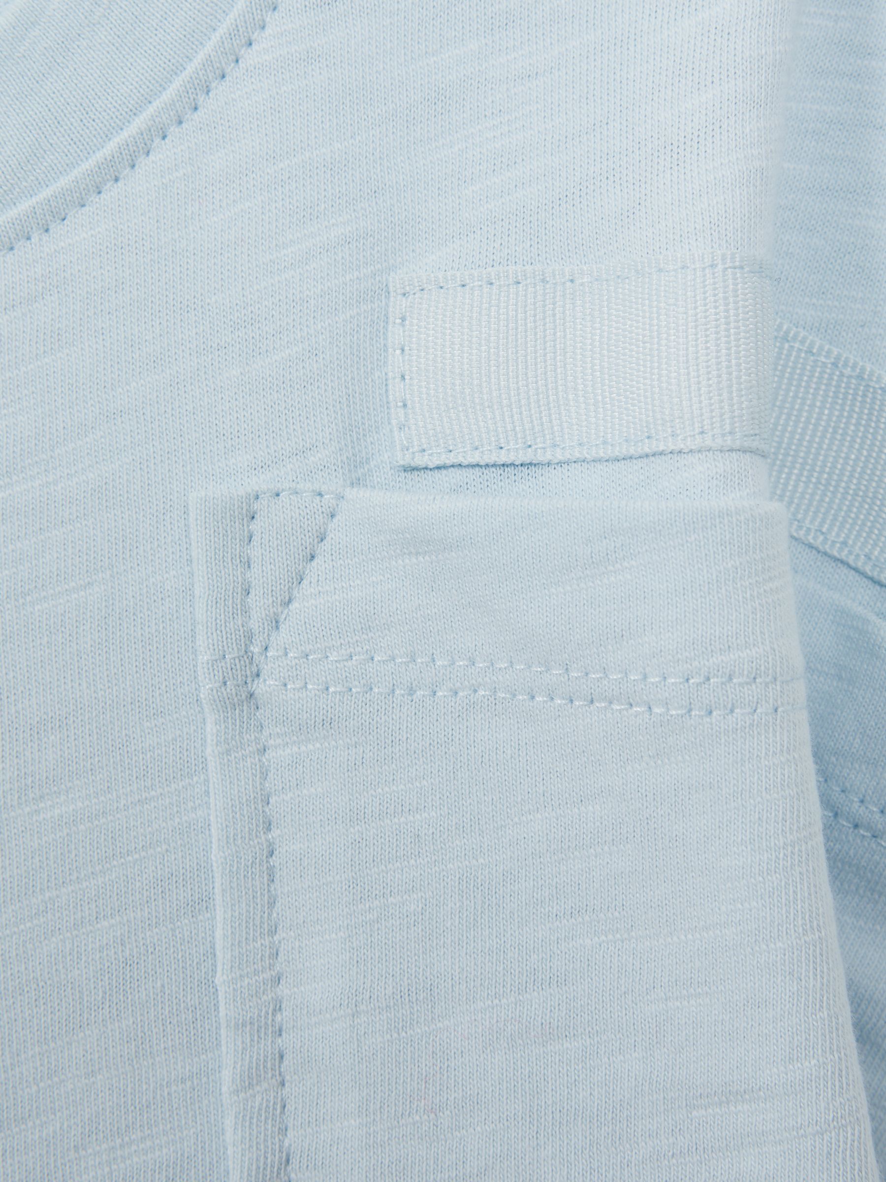 9-13 yrs Cropped Cotton Crew Neck T-Shirt in Blue - Image 6 of 6