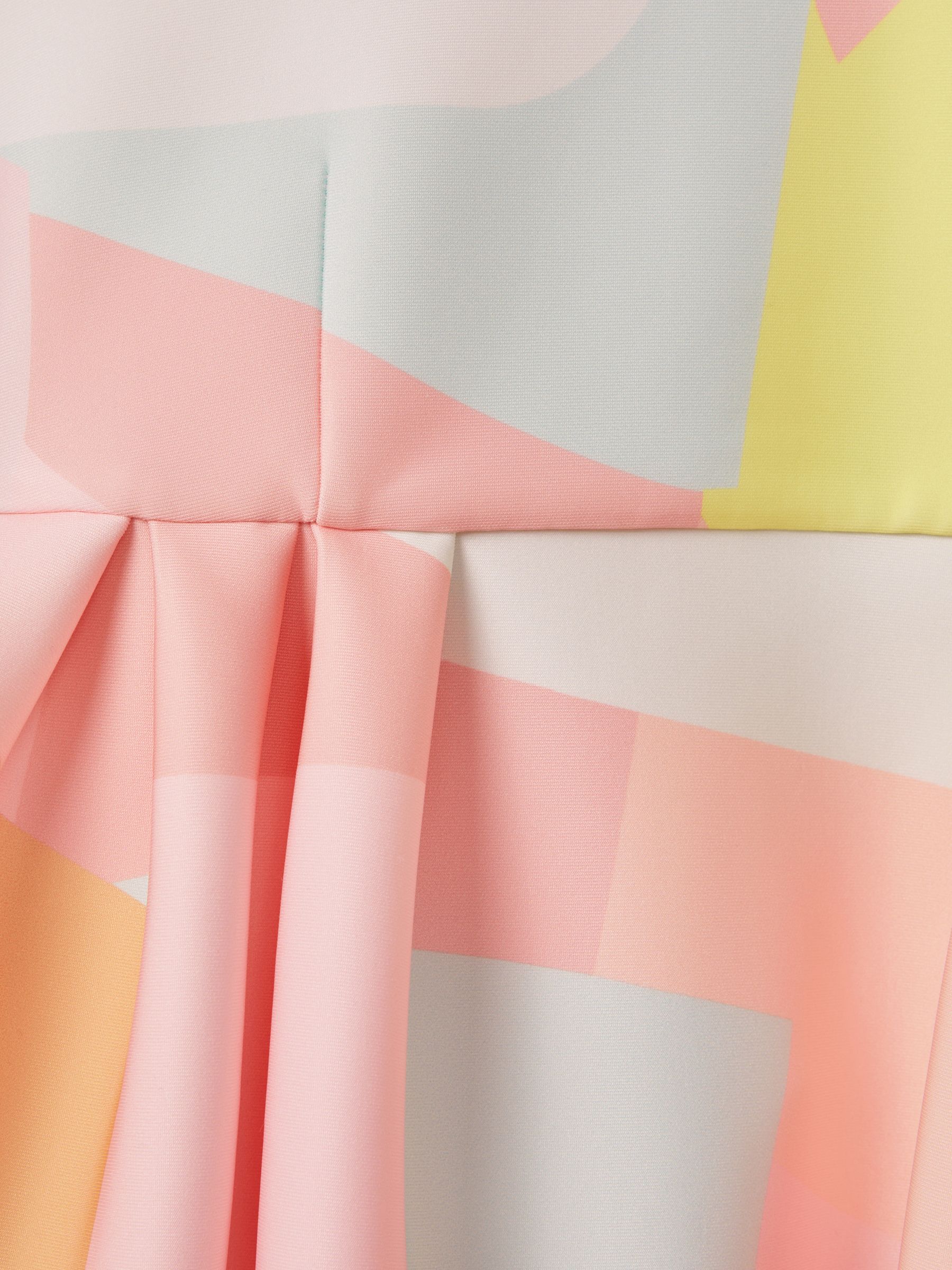 4-9 yrs Pleated Scuba Dress in Multi - Image 5 of 8