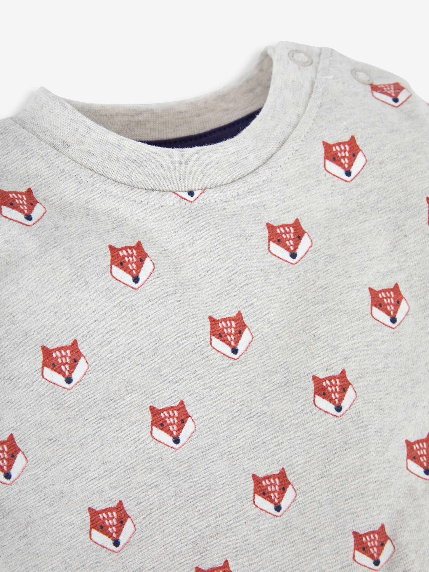 Navy Blue Fox Boys' Sausage Dog Appliqué Pocket Dungarees & Top Set - Image 6 of 6