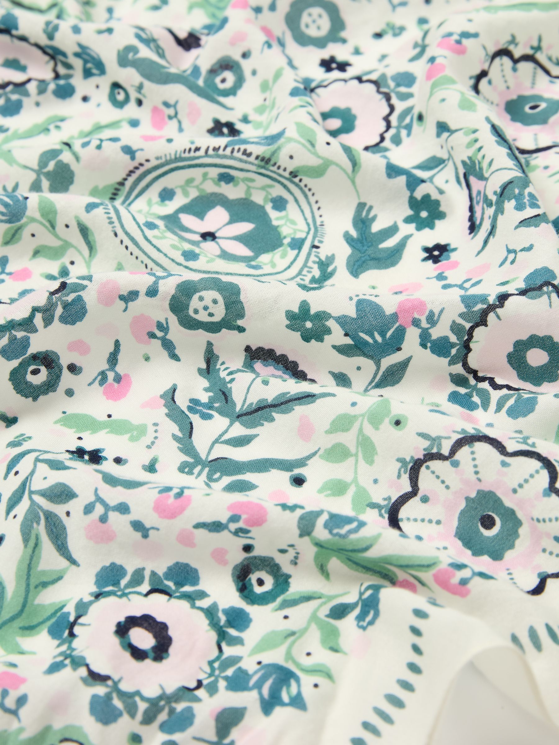Kensington Cream Cotton Square Scarf - Image 4 of 4