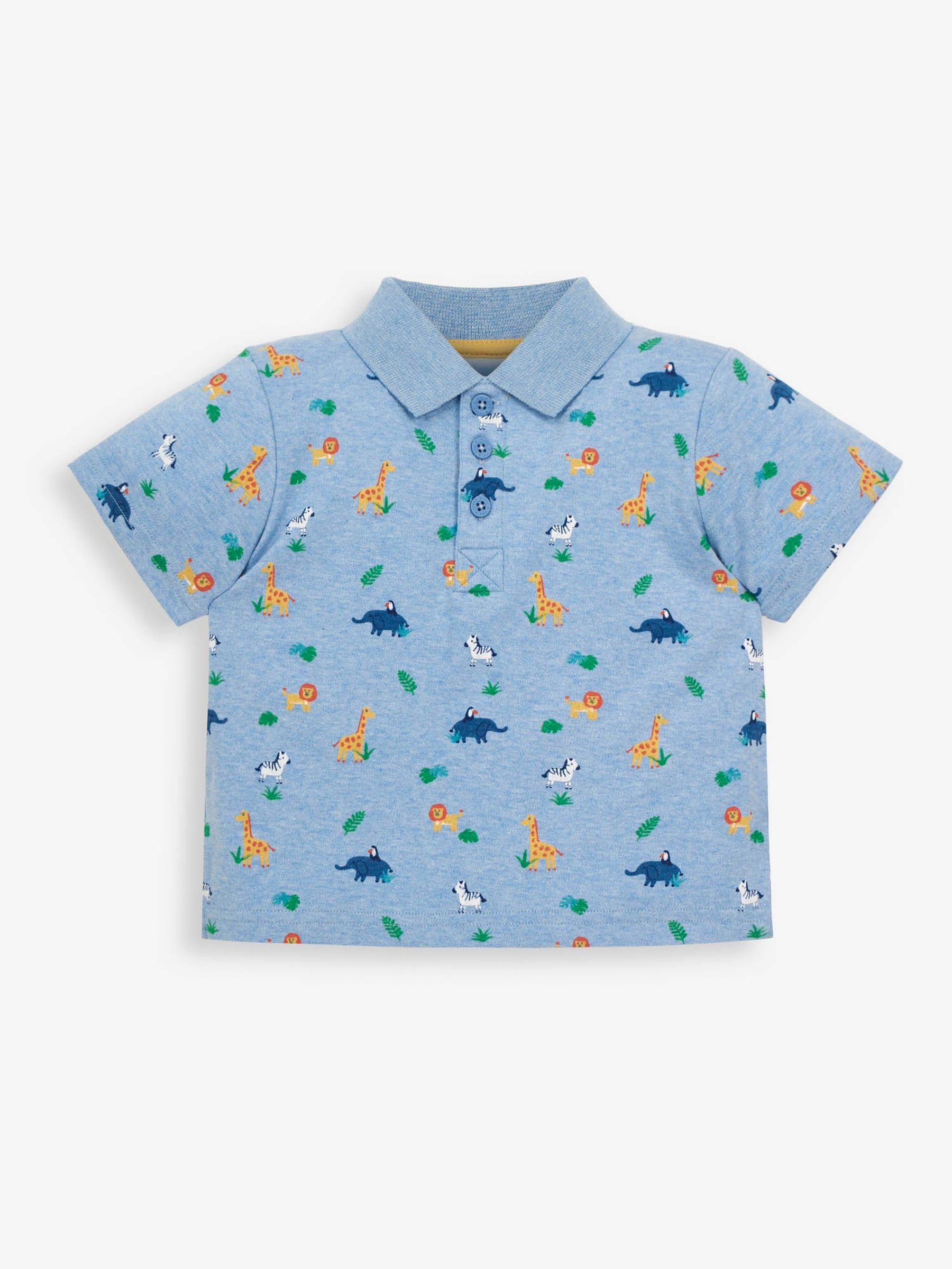 Blue Kids' Safari Print Polo Shirt - Image 1 of 1