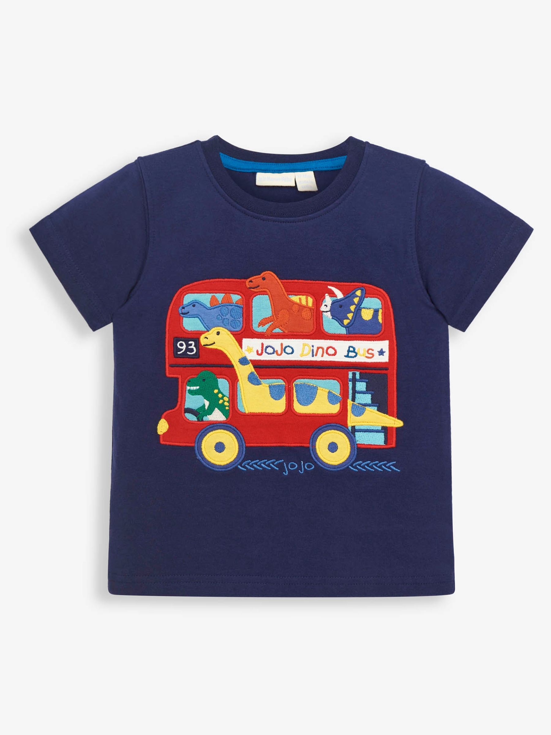 Navy Kids' Dinosaur Bus T-Shirt - Image 1 of 2